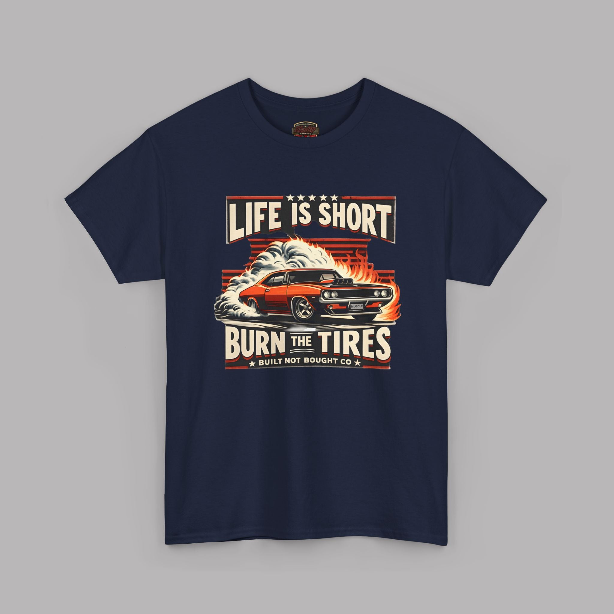 Vintage Muscle Car T-Shirt – Burn the Tires Tee