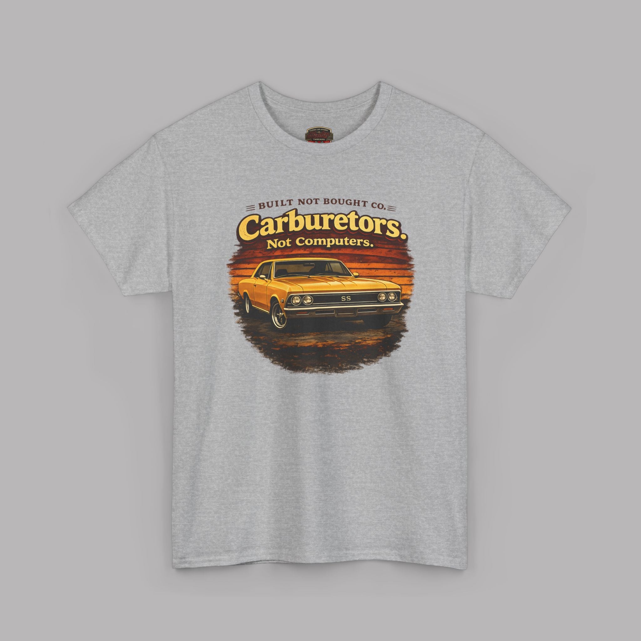Carburetors Not Computers T-Shirt - Vintage Muscle Car Tee