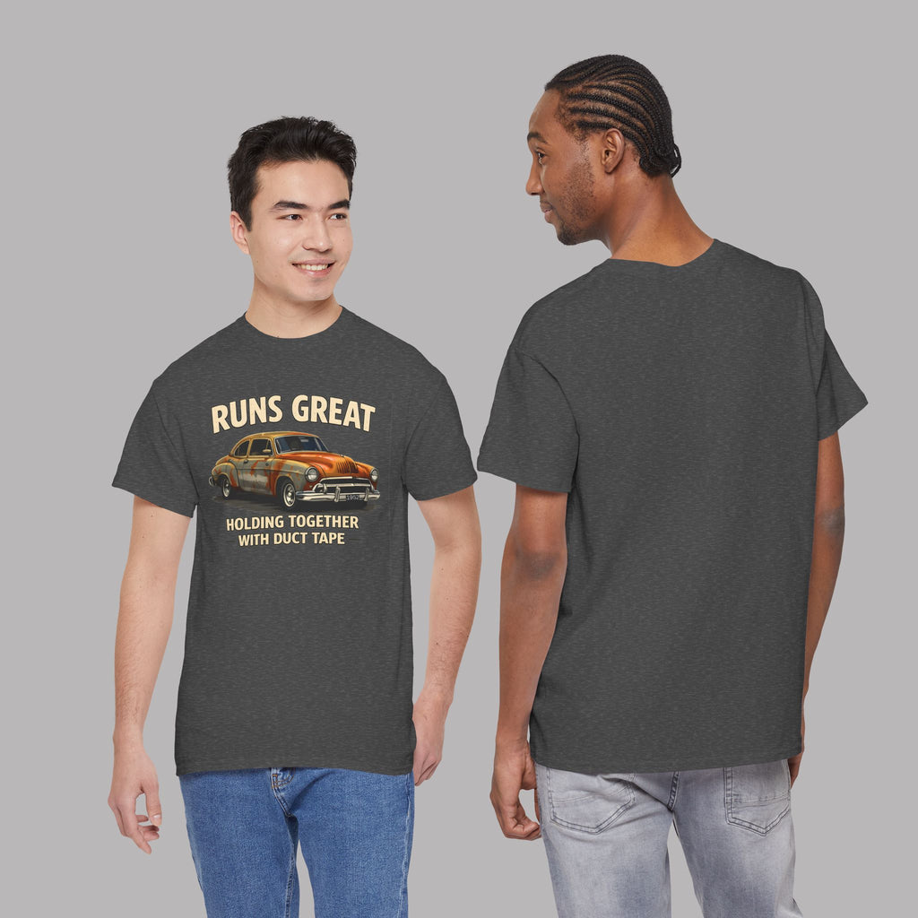 Vintage Car 'Runs Great' Tee | Classic Hot Rod Graphic Shirt