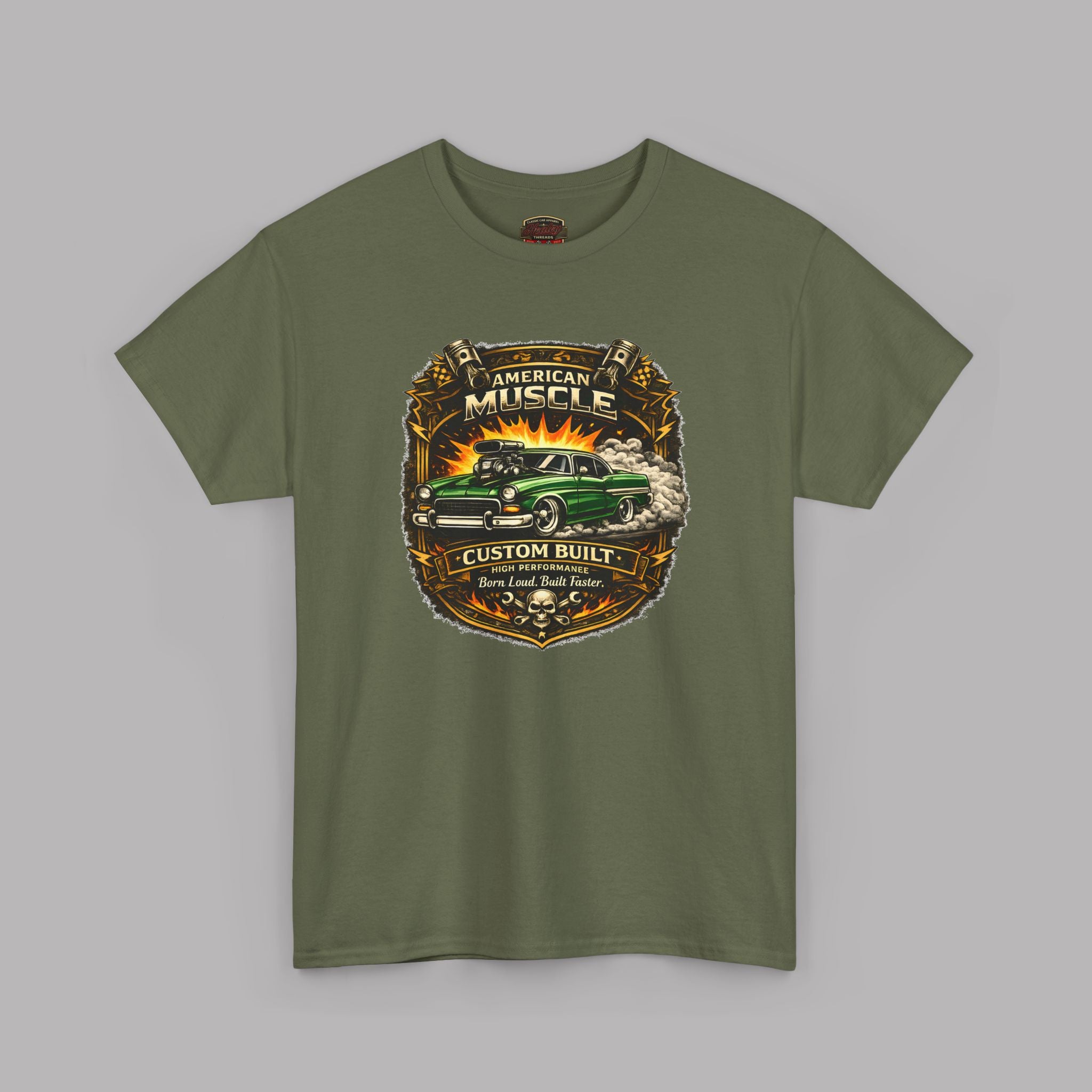 American Muscle Custom Built Tee | Retro Hot Rod Shirt