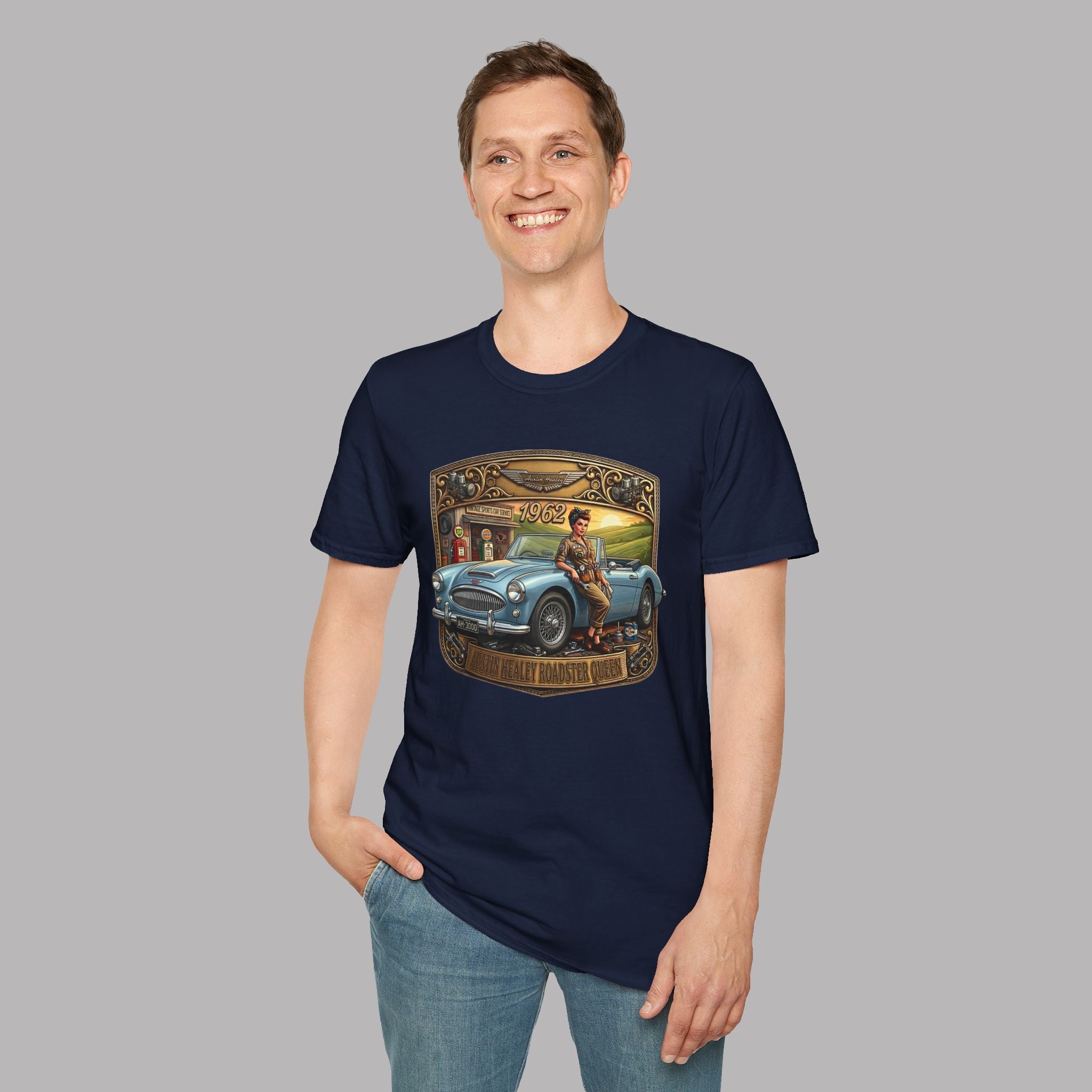 Vintage British Roadster T-Shirt - Classic Sports Car Tee