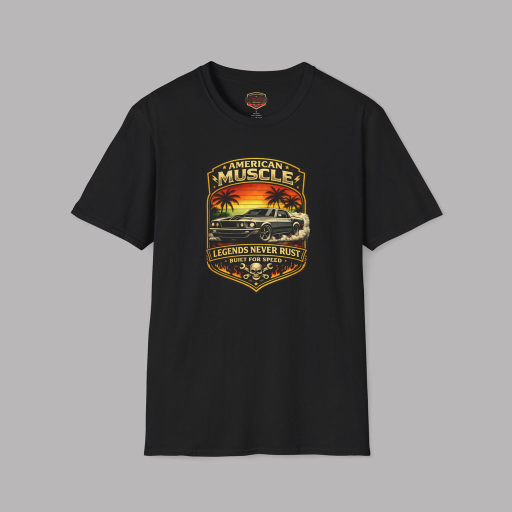 Legends Never Rust American Muscle Tee | Classic Car Shirt