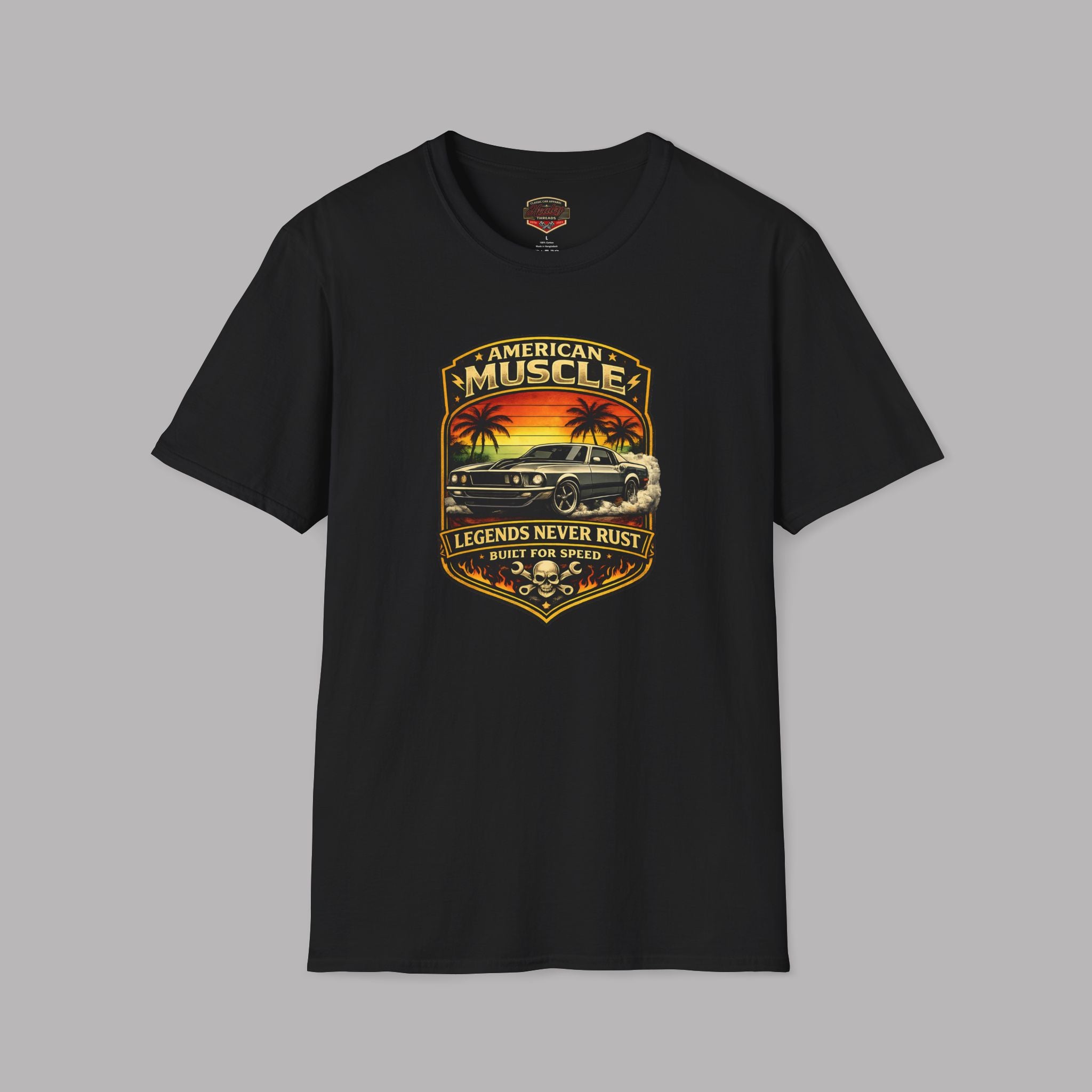 Legends Never Rust American Muscle Tee | Classic Car Shirt