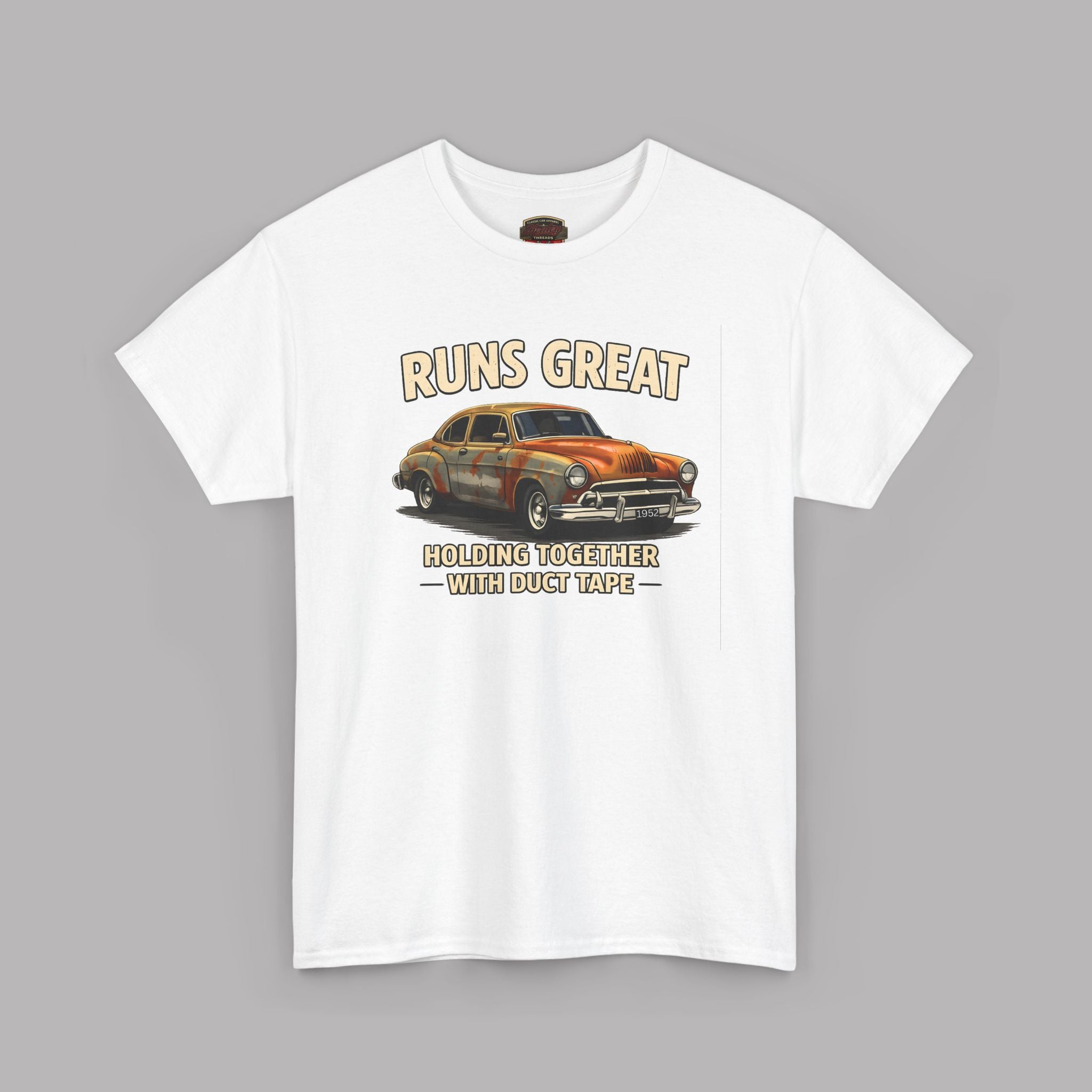 Vintage Car 'Runs Great' Tee | Classic Hot Rod Graphic Shirt