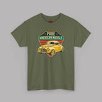 Yellow Hot Rod Shield Tee | Vintage Coupe Graphic Shirt