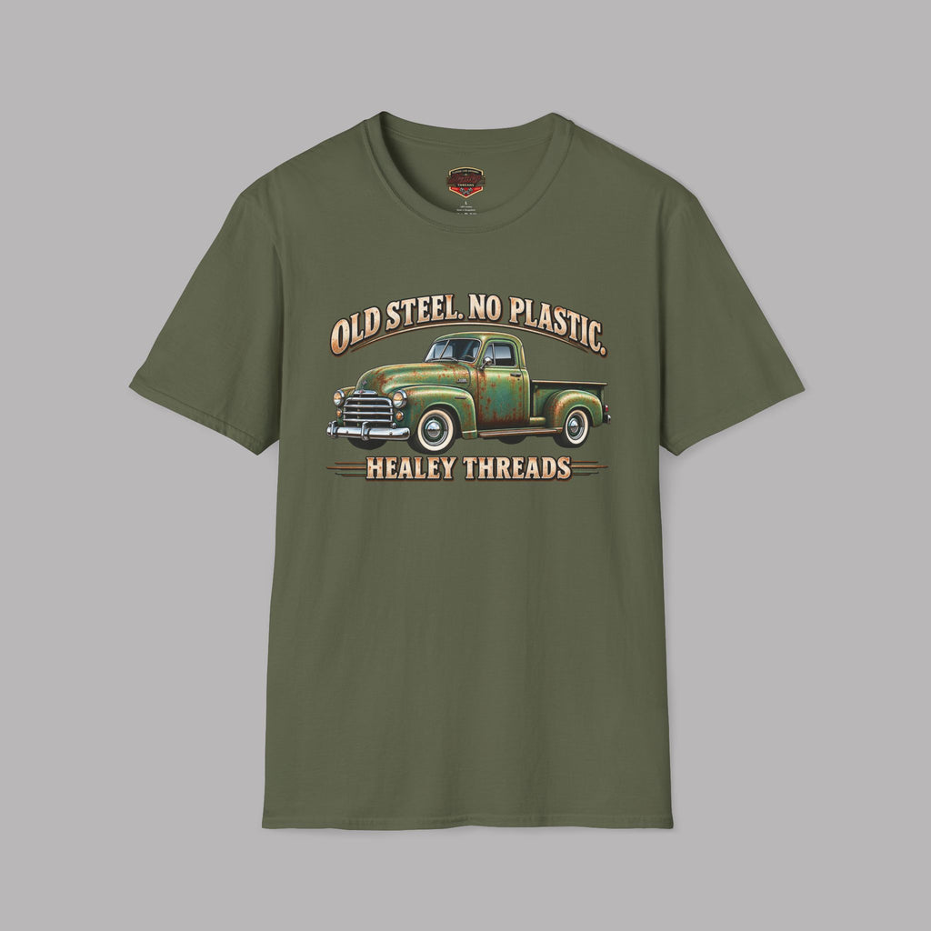 Old Steel No Plastic Truck Tee | Classic Pickup Gift Shirt