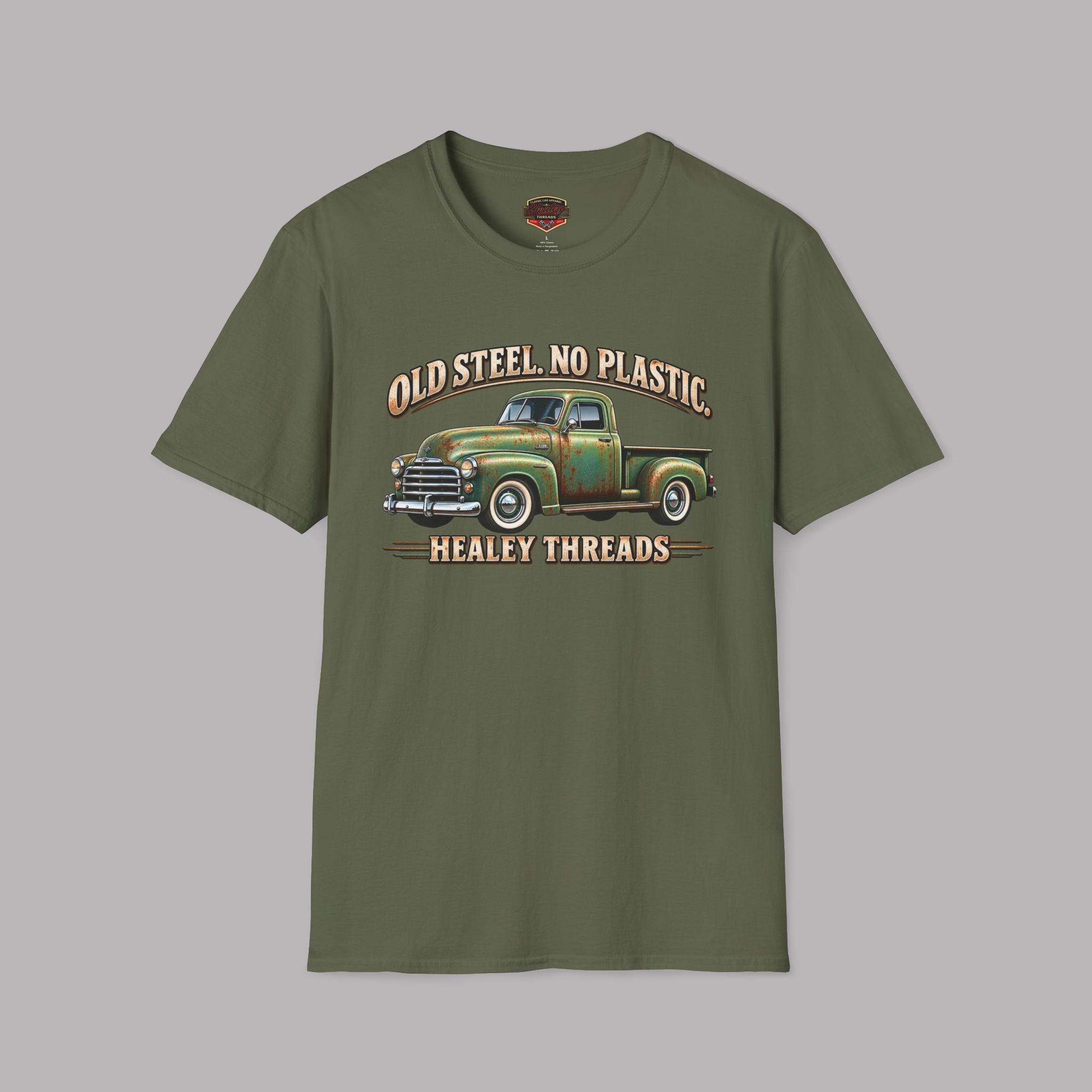 Old Steel No Plastic Truck Tee | Classic Pickup Gift Shirt
