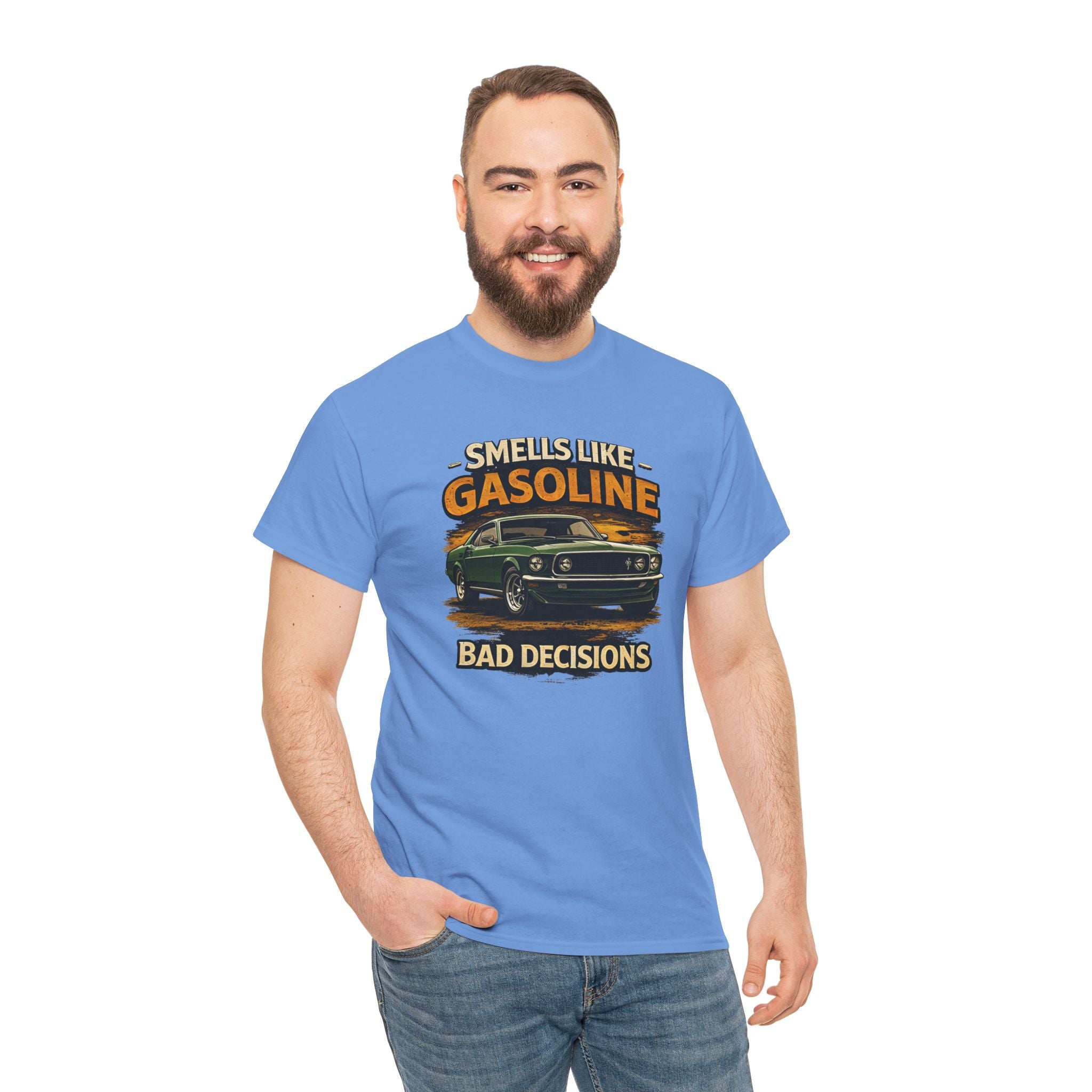 Funny Car T-Shirt - Smells Like Gasoline, Bad Decisions Tee