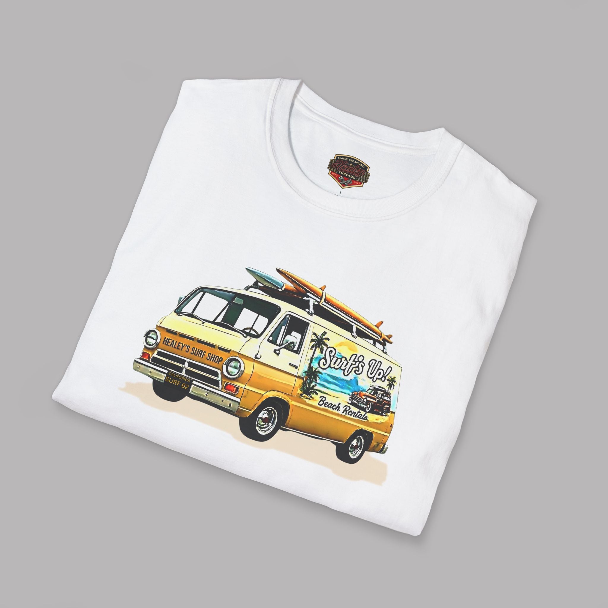 Surf's Up Retro Surf Van T-Shirt - Healey's Surf Shop Tee