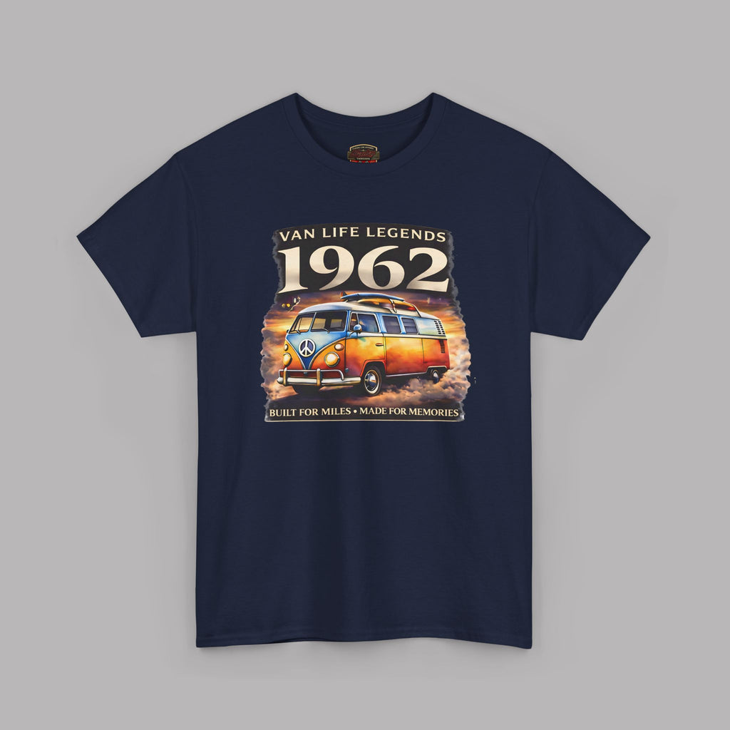 Vintage VW Camper Van T-Shirt - Van Life Legends 1962 Tee