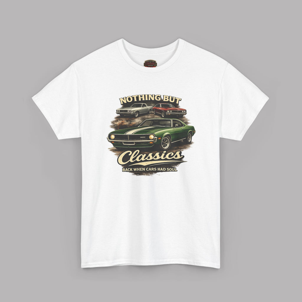Classic Car Tee — "Nothing But Classics" Vintage Muscle Car T-Shirt