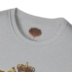 Crowned Lion Crest Tee | Vintage Roadster Gift Shirt