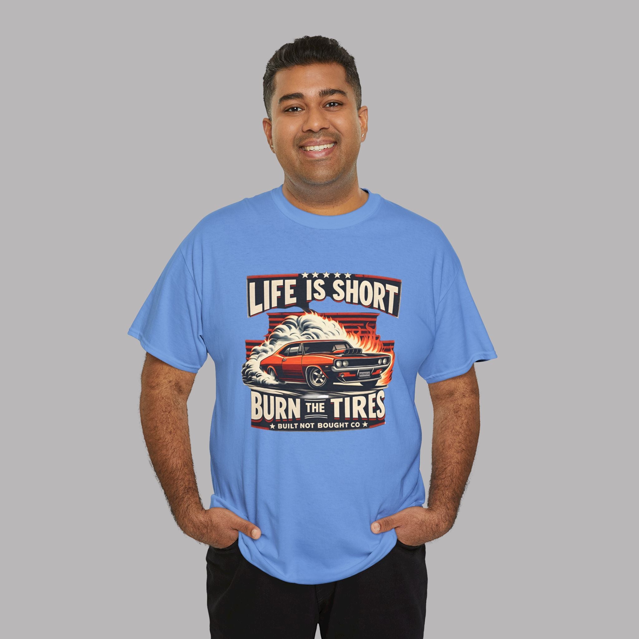Vintage Muscle Car T-Shirt – Burn the Tires Tee