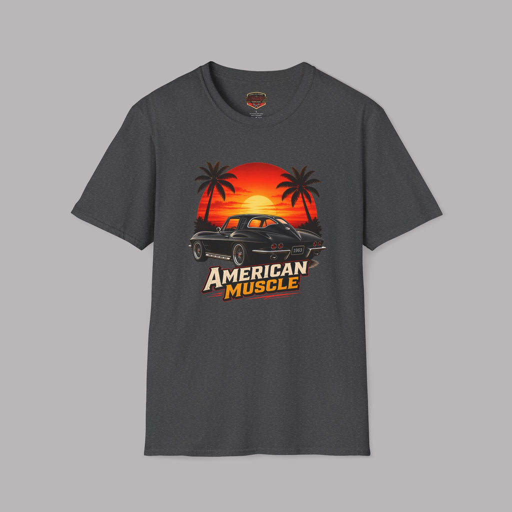 American Muscle Car Sunset Tee | Classic 1960s Retro Car