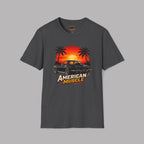 American Muscle Car Sunset Tee | Classic 1960s Retro Car