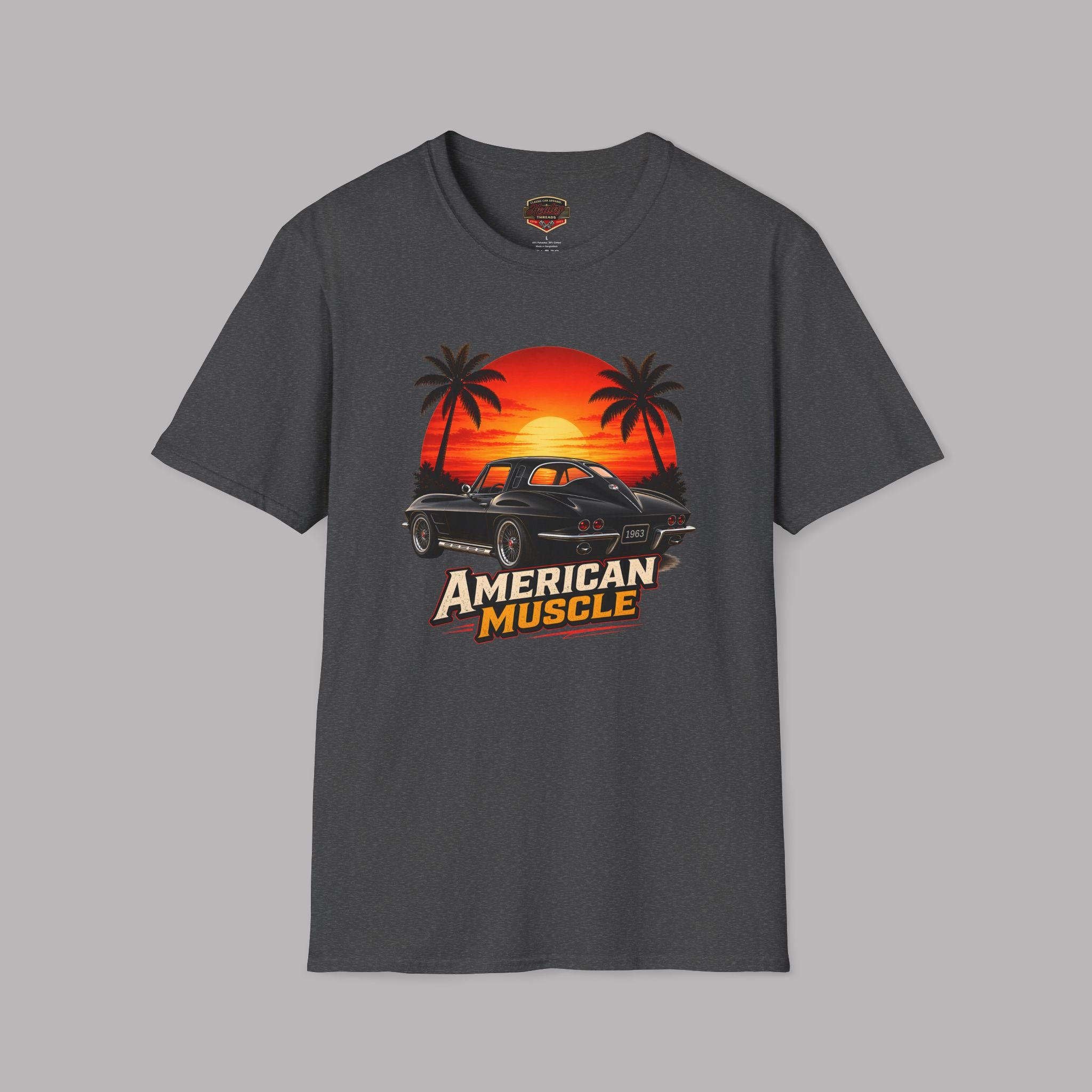 American Muscle Car Sunset Tee | Classic 1960s Retro Car