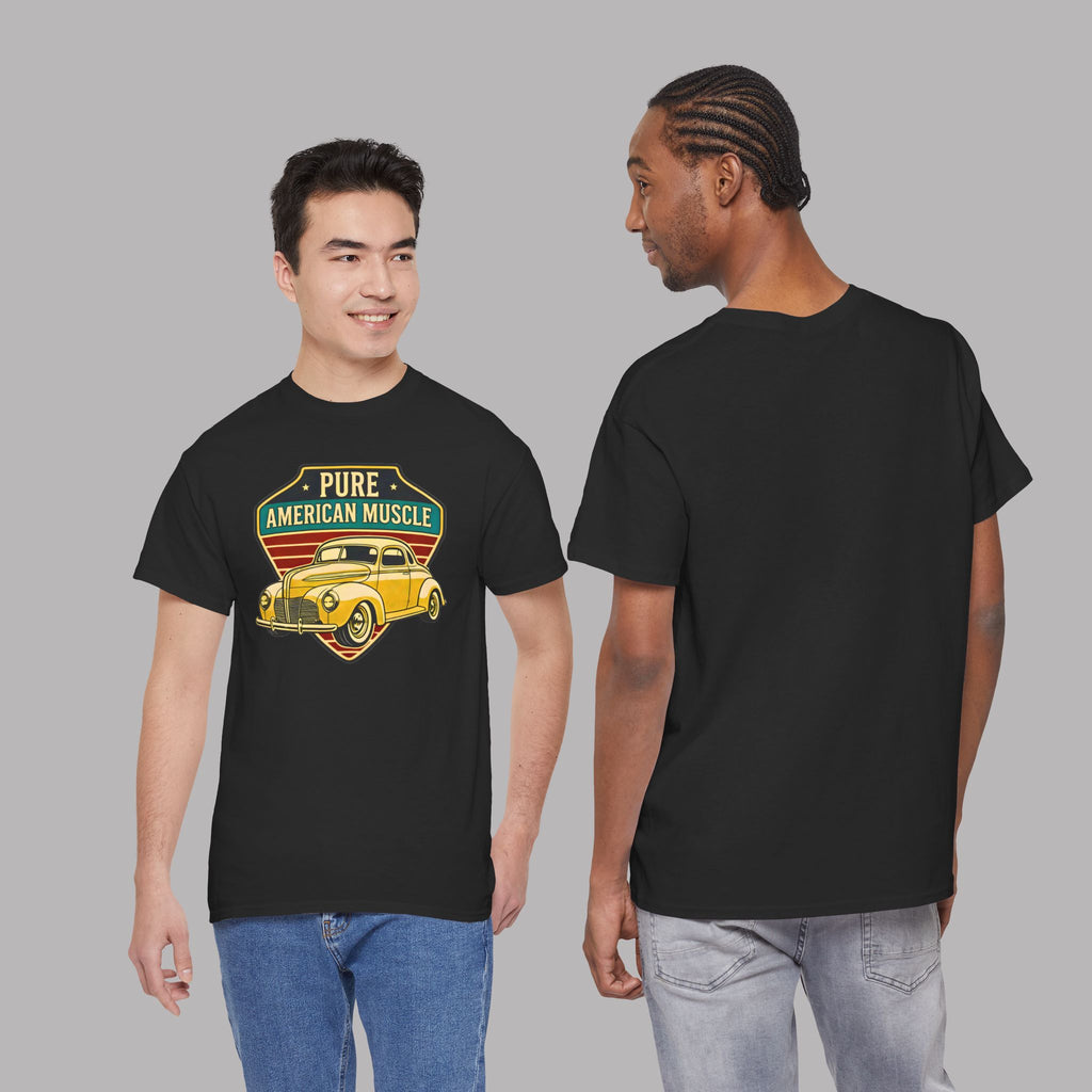 Yellow Hot Rod Shield Tee | Vintage Coupe Graphic Shirt