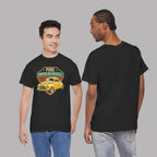 Yellow Hot Rod Shield Tee | Vintage Coupe Graphic Shirt