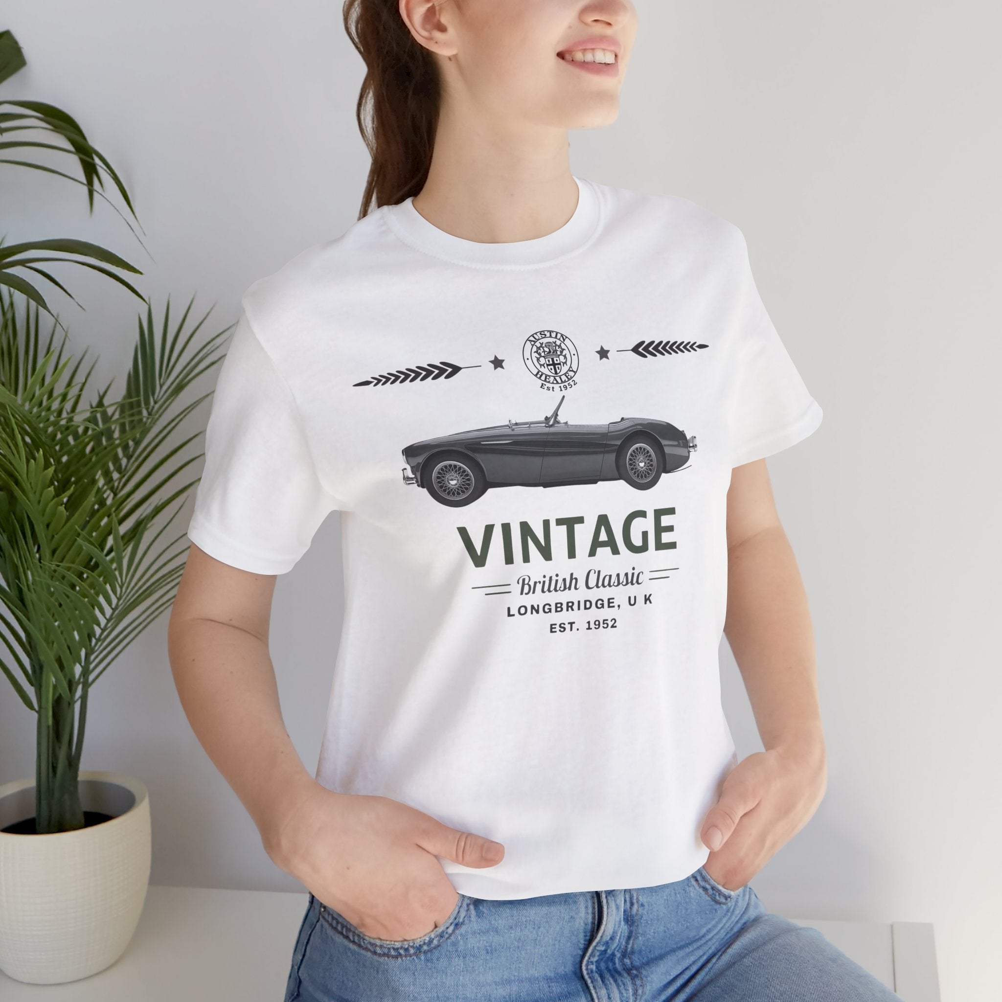 Vintage British Roadster T-shirt | Classic Car Badge Gift Tee