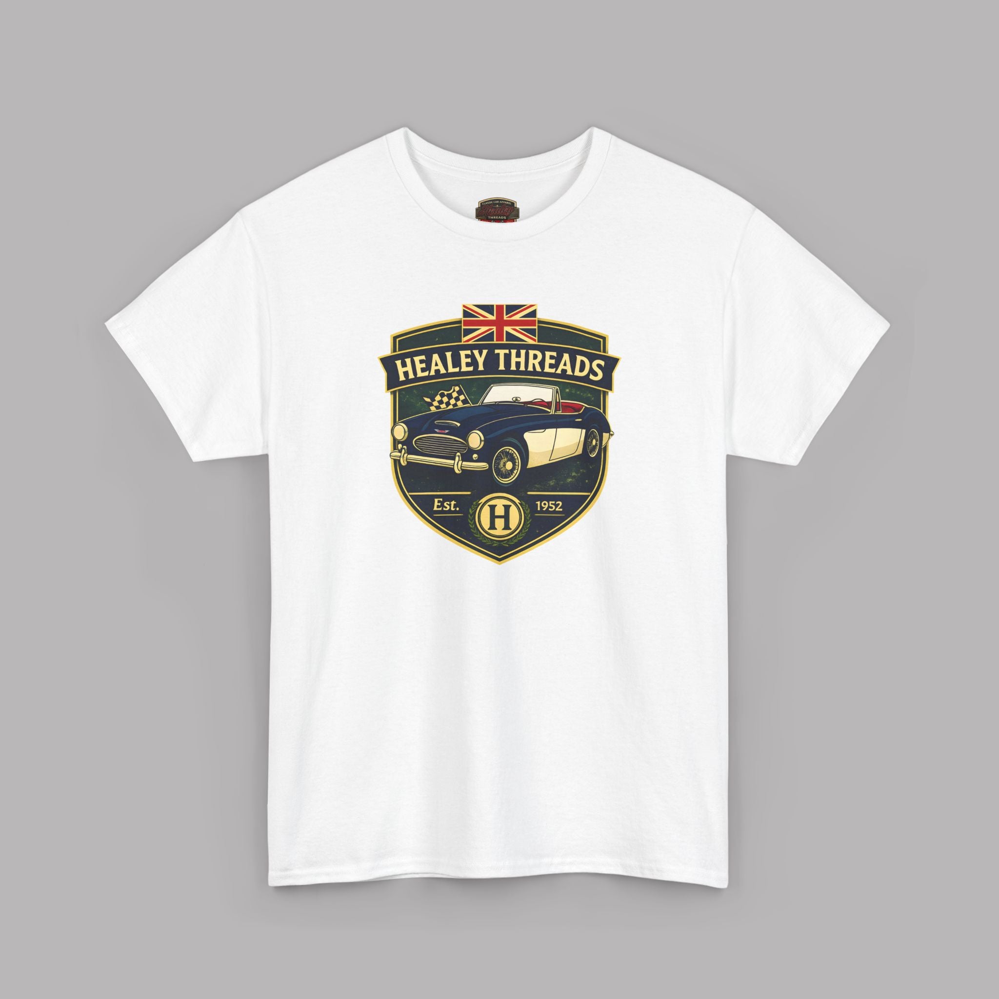 Vintage British Roadster Badge Tee | Classic Racing Shirt