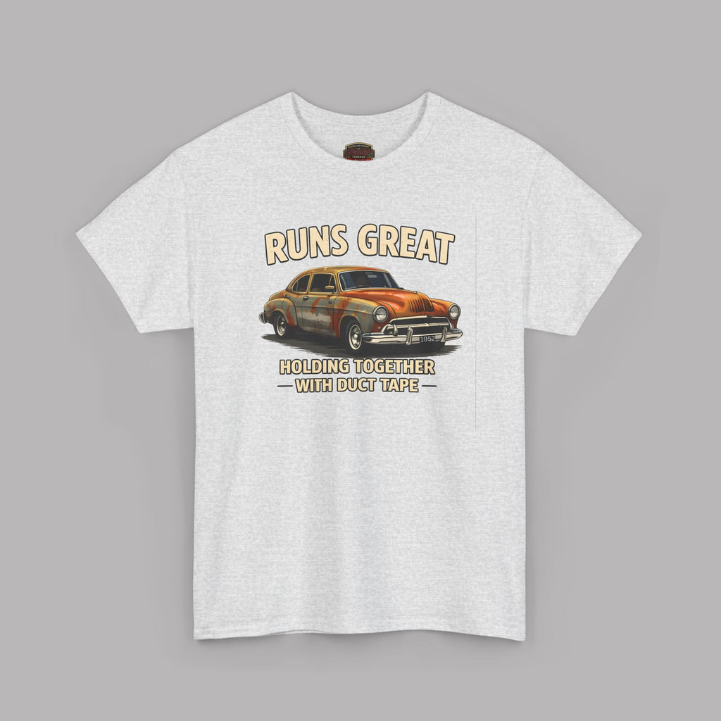 Vintage Car 'Runs Great' Tee | Classic Hot Rod Graphic Shirt