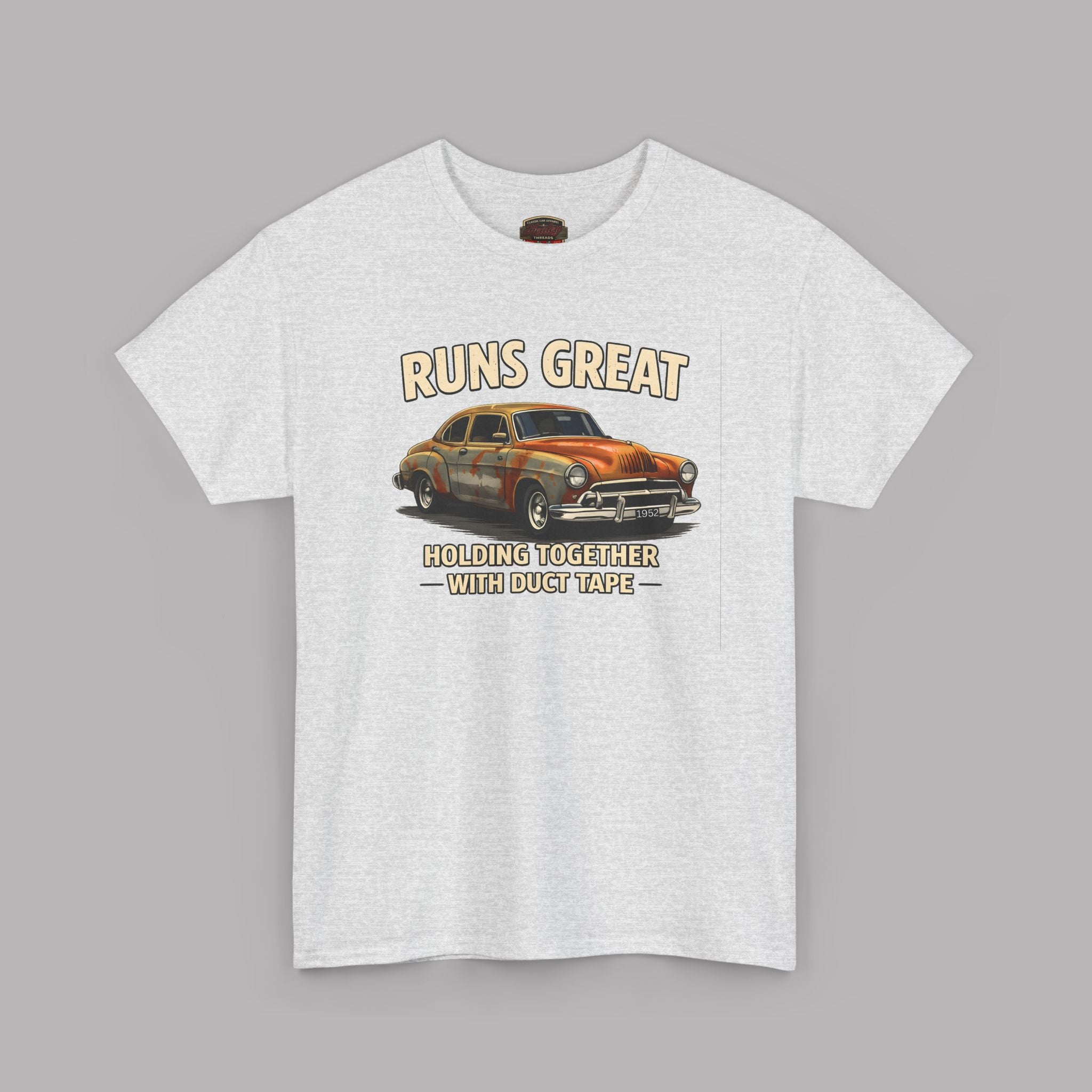 Vintage Car 'Runs Great' Tee | Classic Hot Rod Graphic Shirt