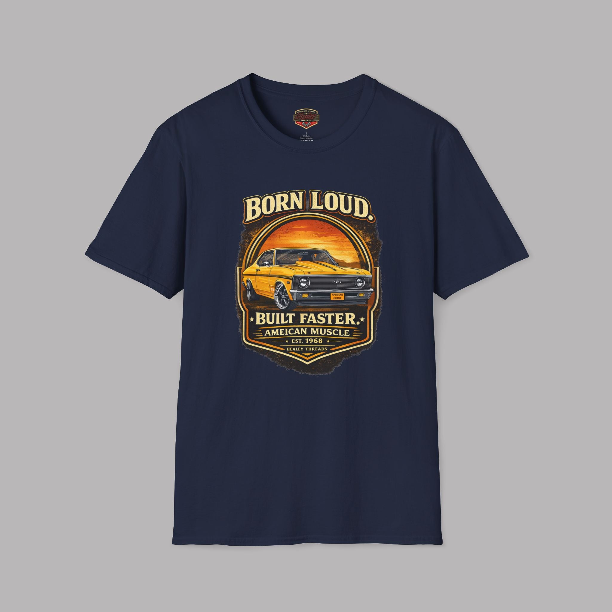 Chevy Nova SS T-Shirt - Born Loud Built Faster Muscle Tee