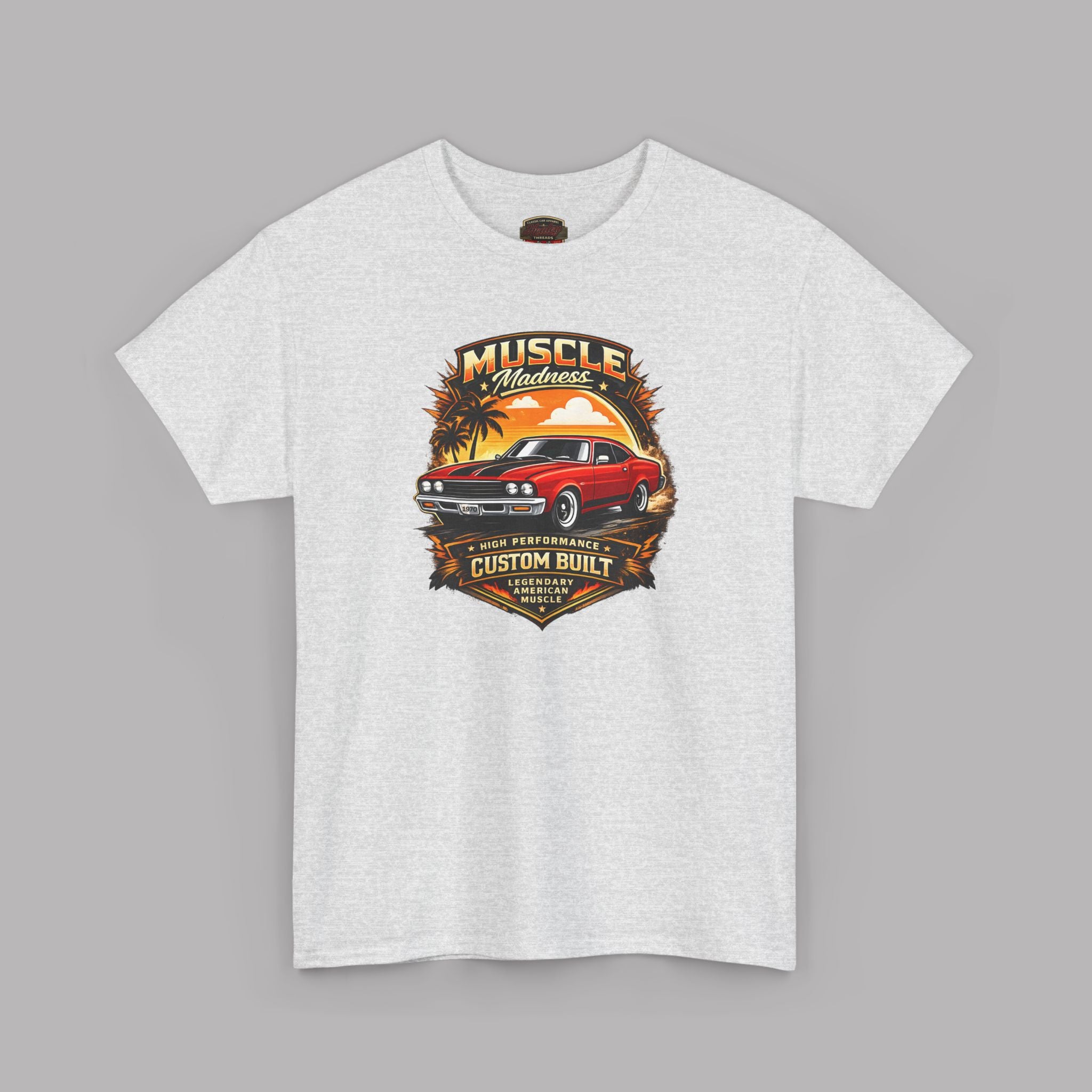 Vintage Chevy Muscle Car T Shirt – Retro Sunset Classic Tee