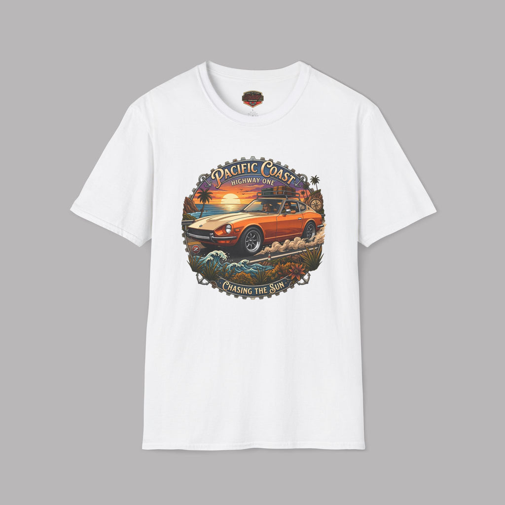 Classic Japanese Sports Coupe Sunset Coast Highway Vintage Tee