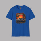 American Muscle T‑Shirt | Vintage Sunset Classic Car Tee