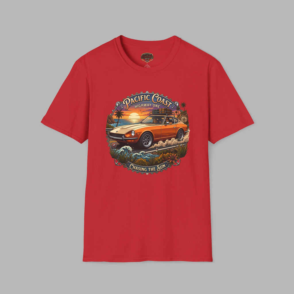 Classic Japanese Sports Coupe Sunset Coast Highway Vintage Tee