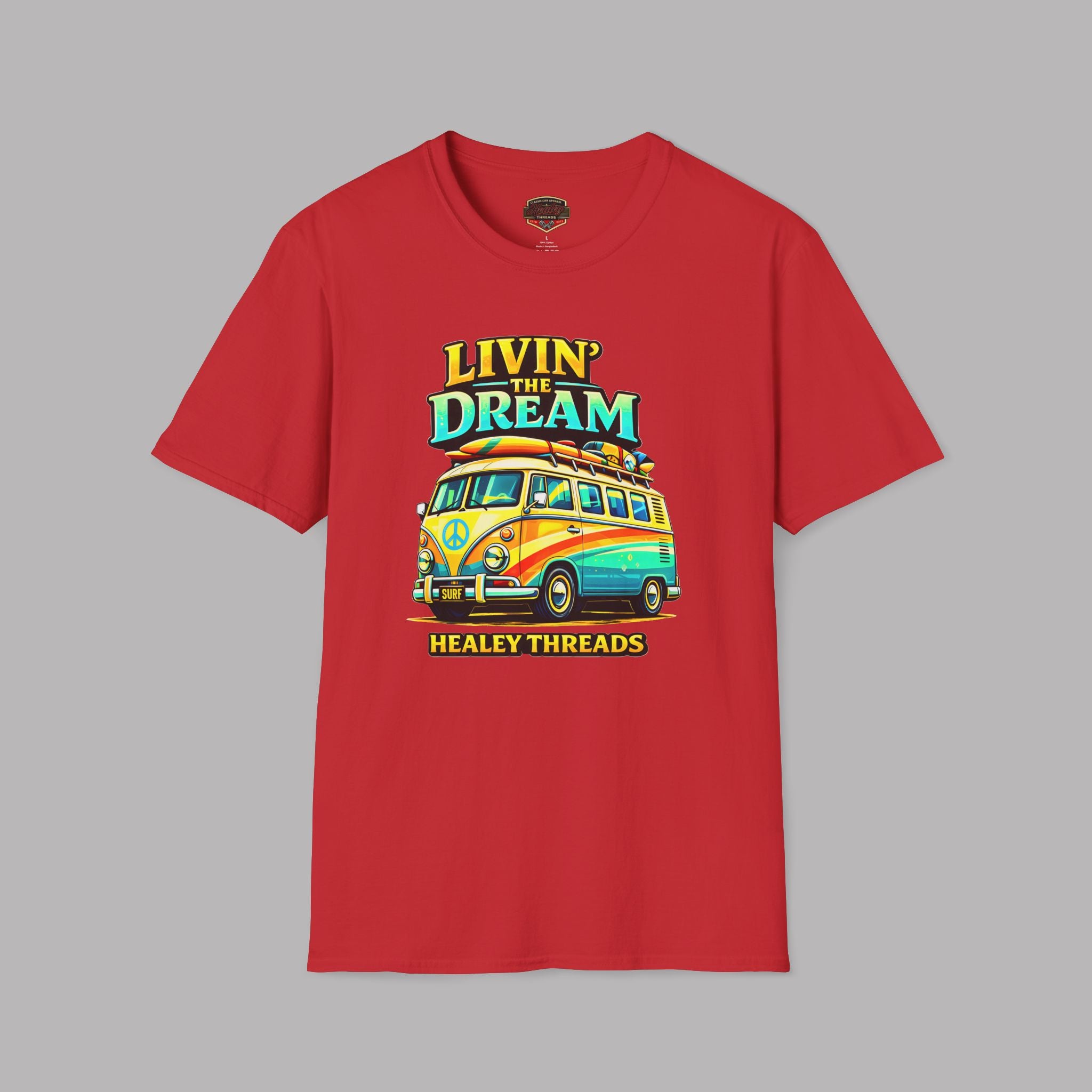 Livin' the Dream Retro Surf Van T-Shirt - Healey Threads Tee