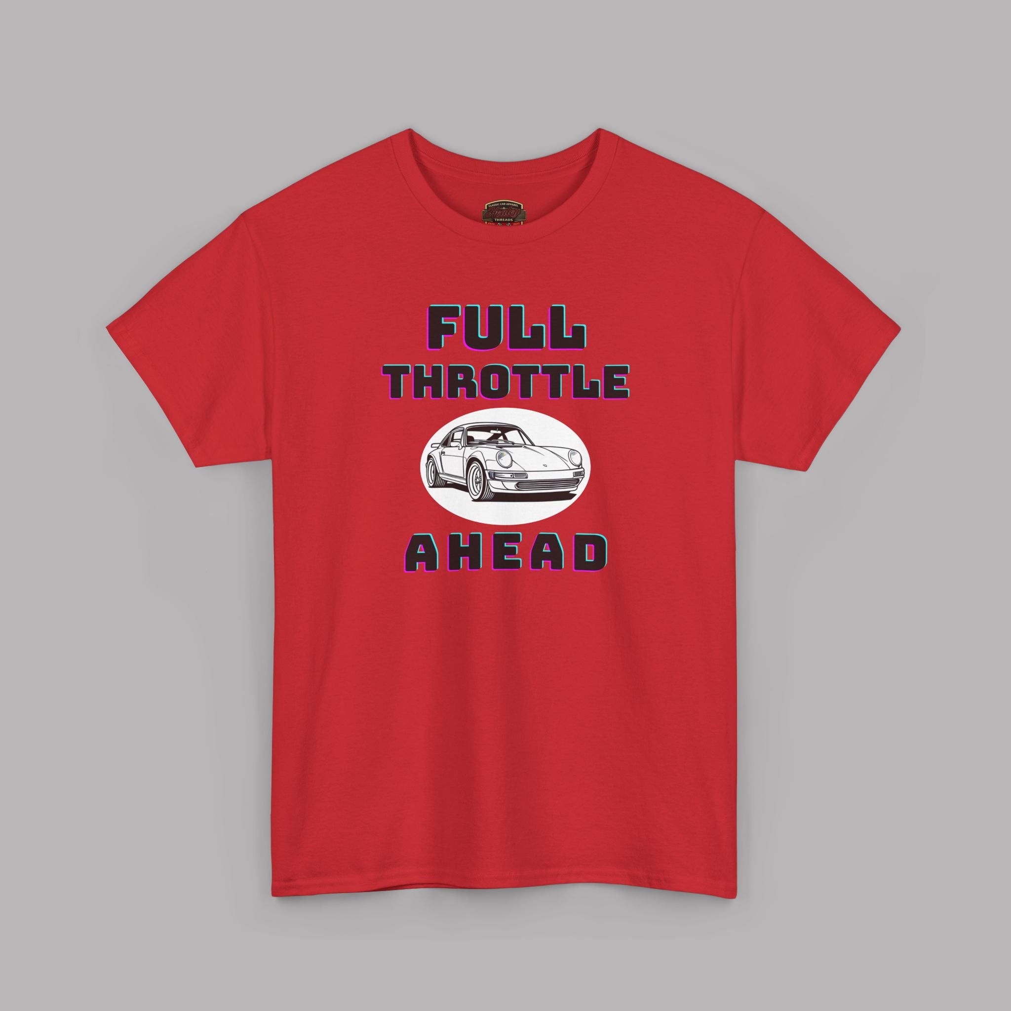 Full Throttle Ahead Tee | Vintage Sports Car Graphic T-Shirt