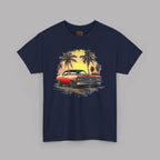 Retro Sunset Muscle Car Tee | Classic American Sports Coupe
