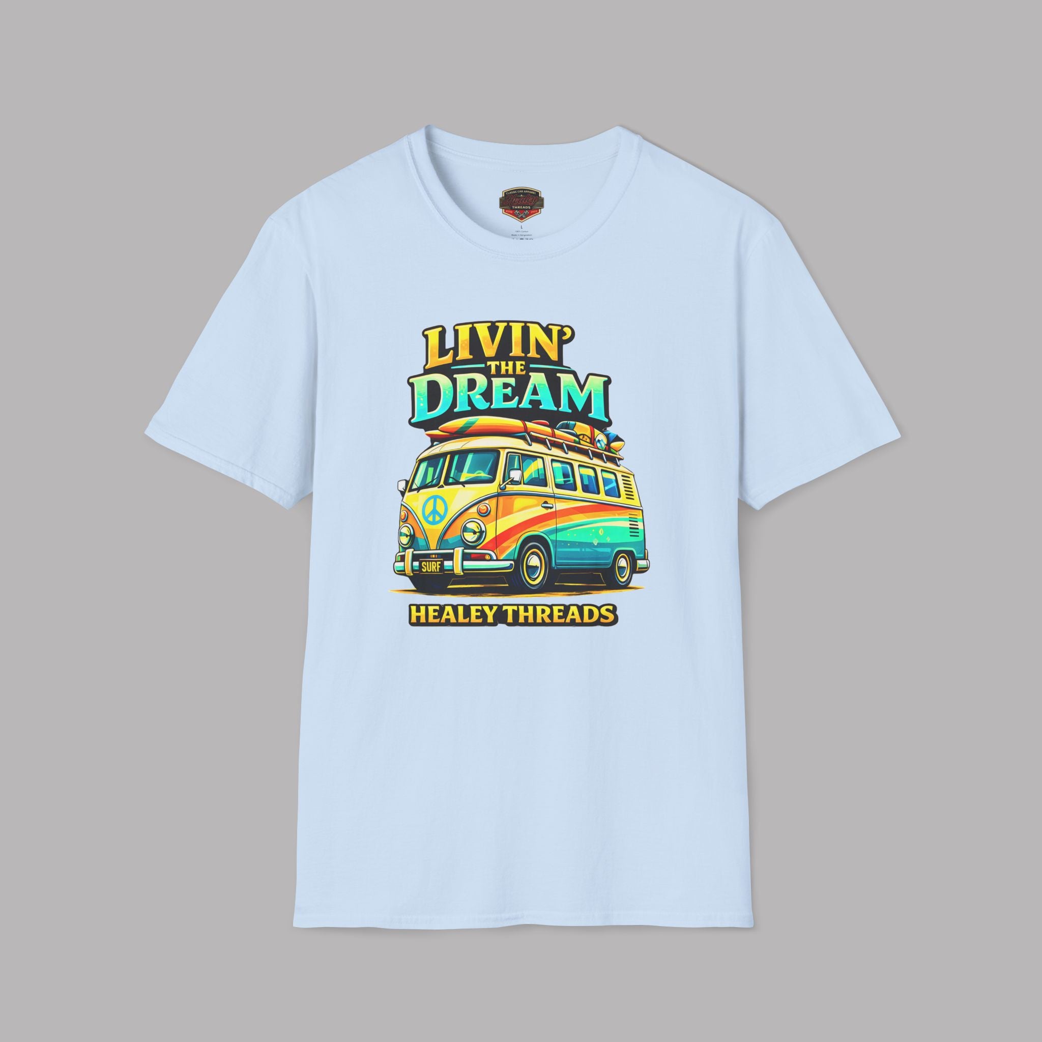Livin' the Dream Retro Surf Van T-Shirt - Healey Threads Tee