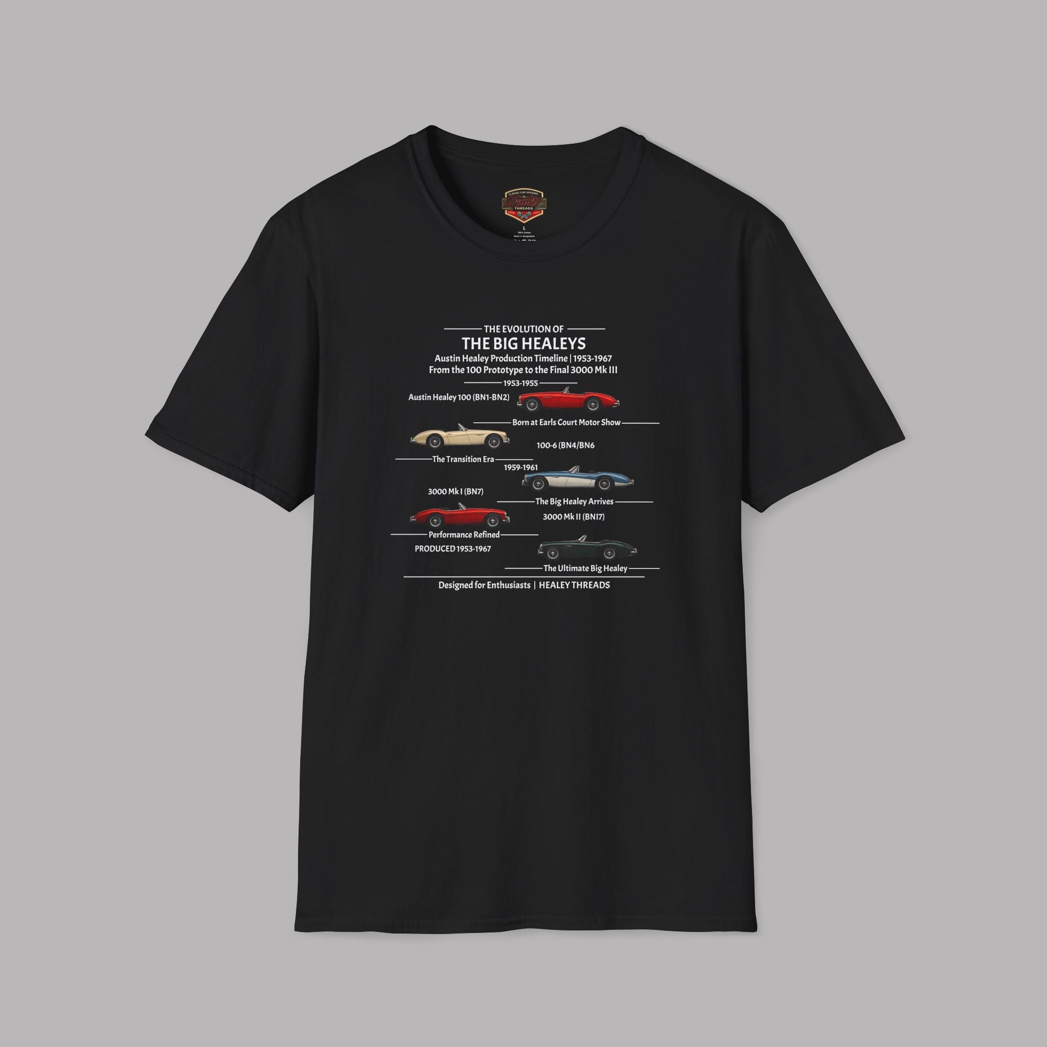 Austin-Healey Evolution Graphic Tee - Healey Threads Tee