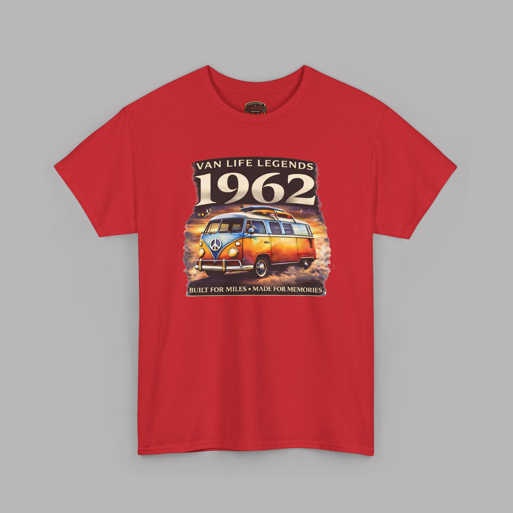 Vintage VW Camper Van T-Shirt - Van Life Legends 1962 Tee