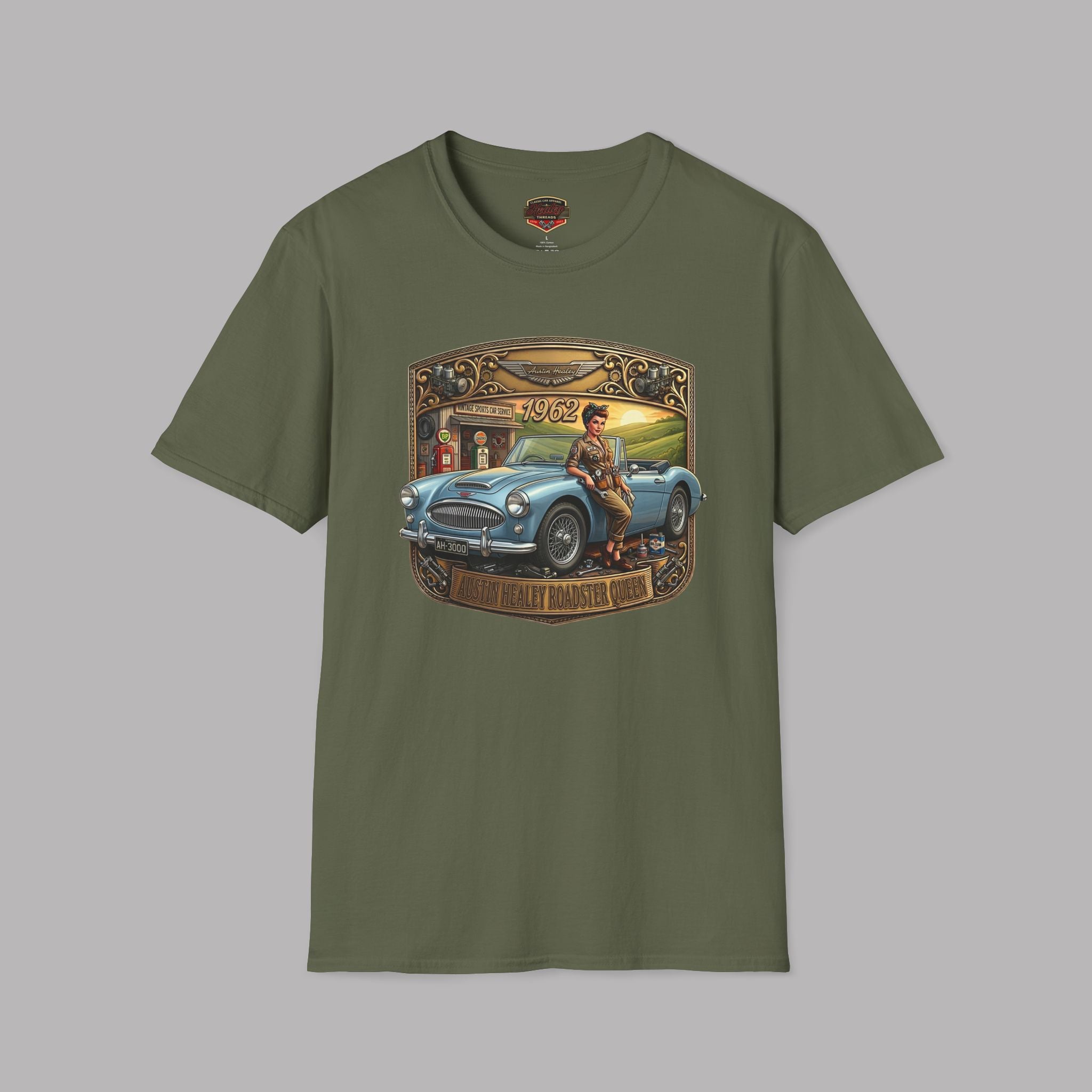 Vintage 1962 Roadster T-Shirt - Retro Classic Car & Boy Illustration