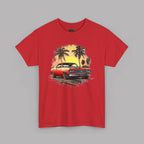 Retro Sunset Muscle Car Tee | Classic American Sports Coupe