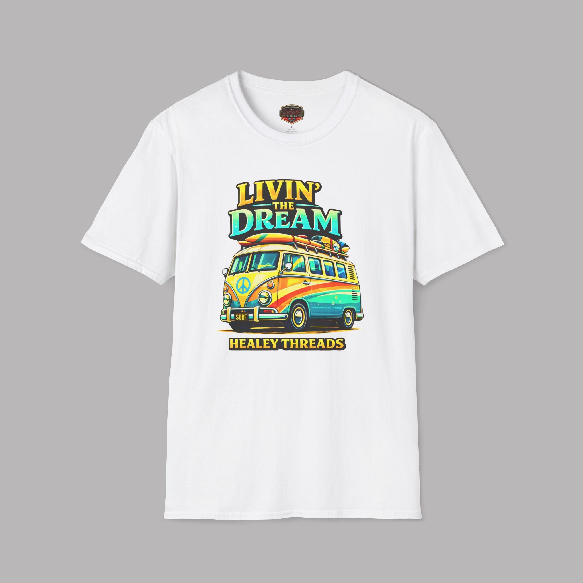Livin' the Dream Retro Surf Van T-Shirt - Healey Threads Tee
