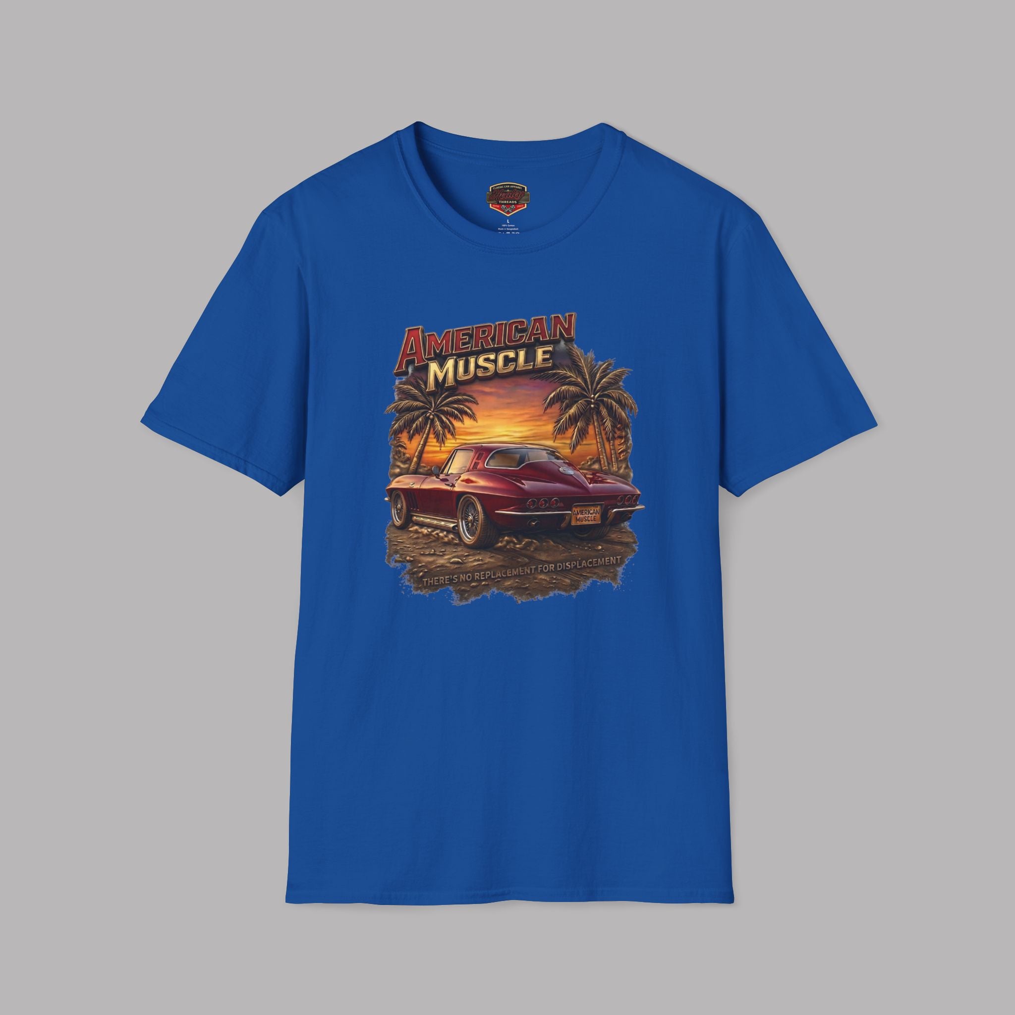American Muscle Stingray T-Shirt - Retro Sunset Car Tee