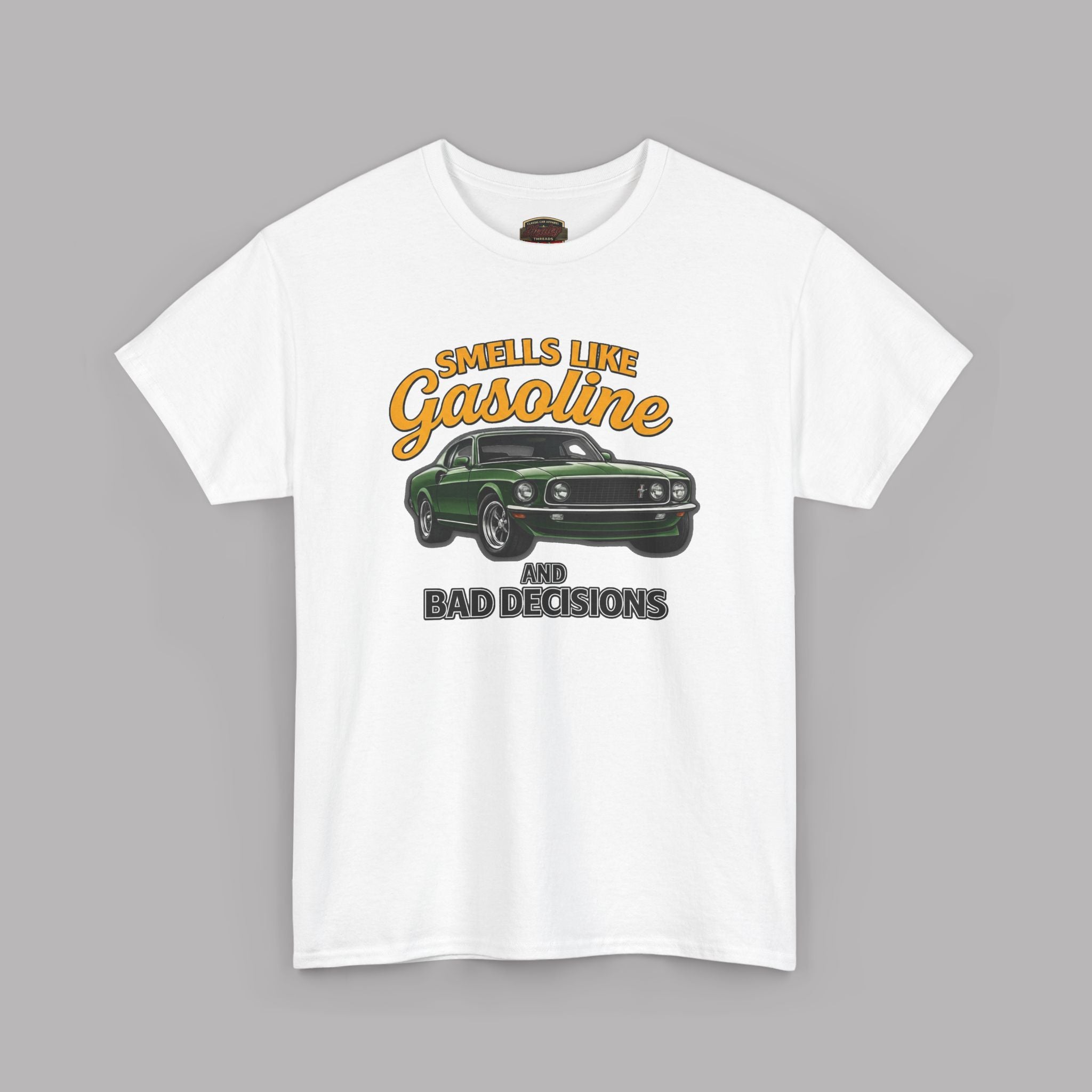 Gasoline and Bad Decisions Tee | Muscle Car Graphic T-Shirt
