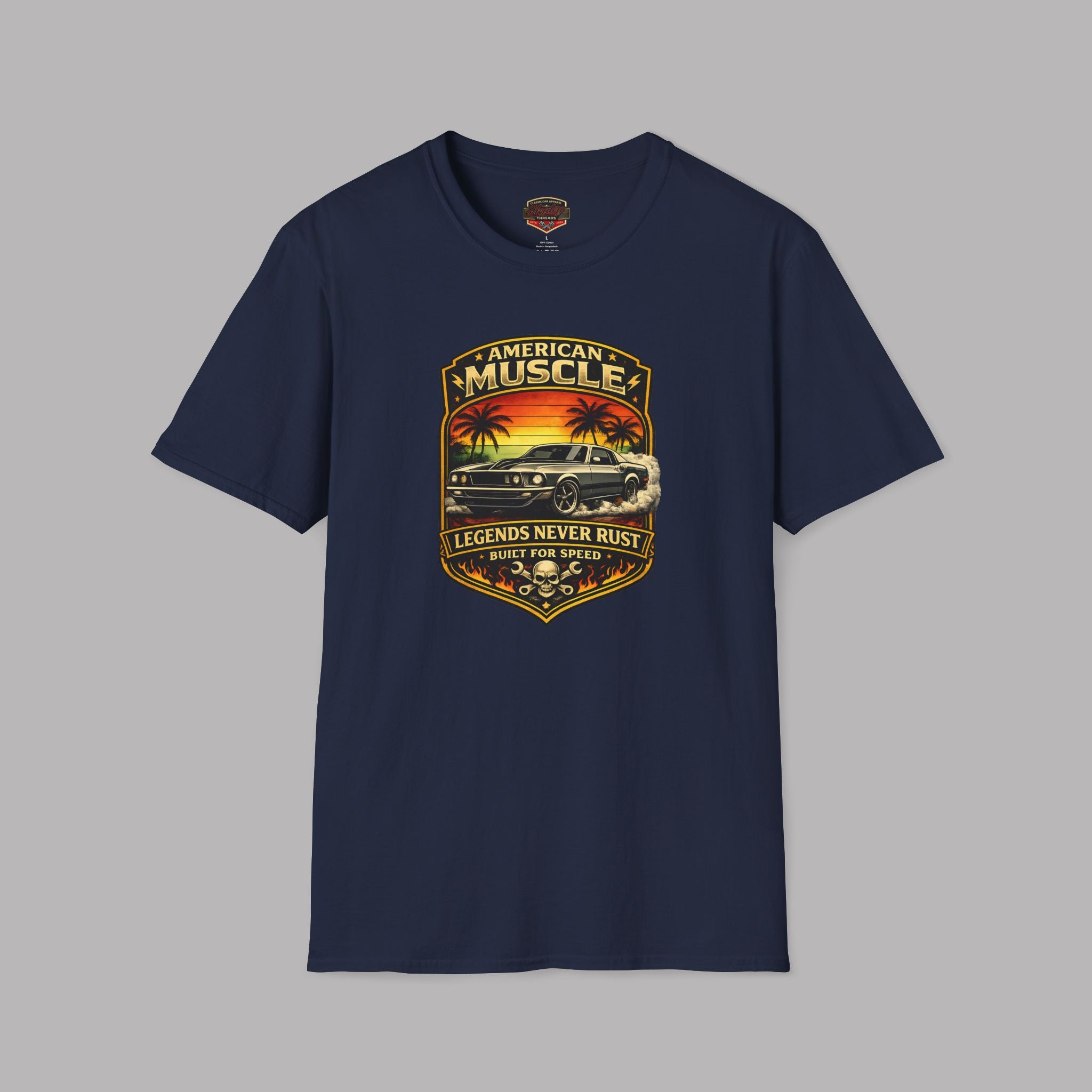Legends Never Rust American Muscle Tee | Classic Car Shirt