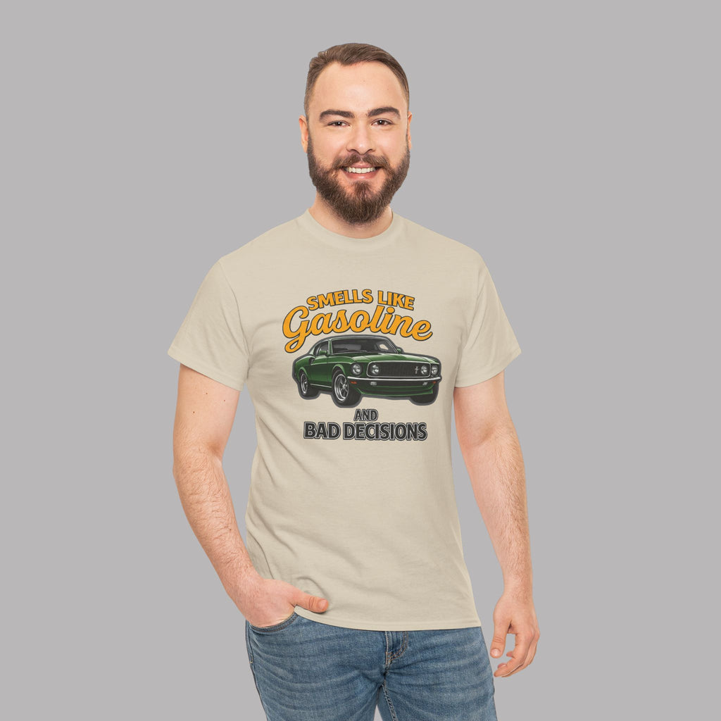 Gasoline and Bad Decisions Tee | Muscle Car Graphic T-Shirt