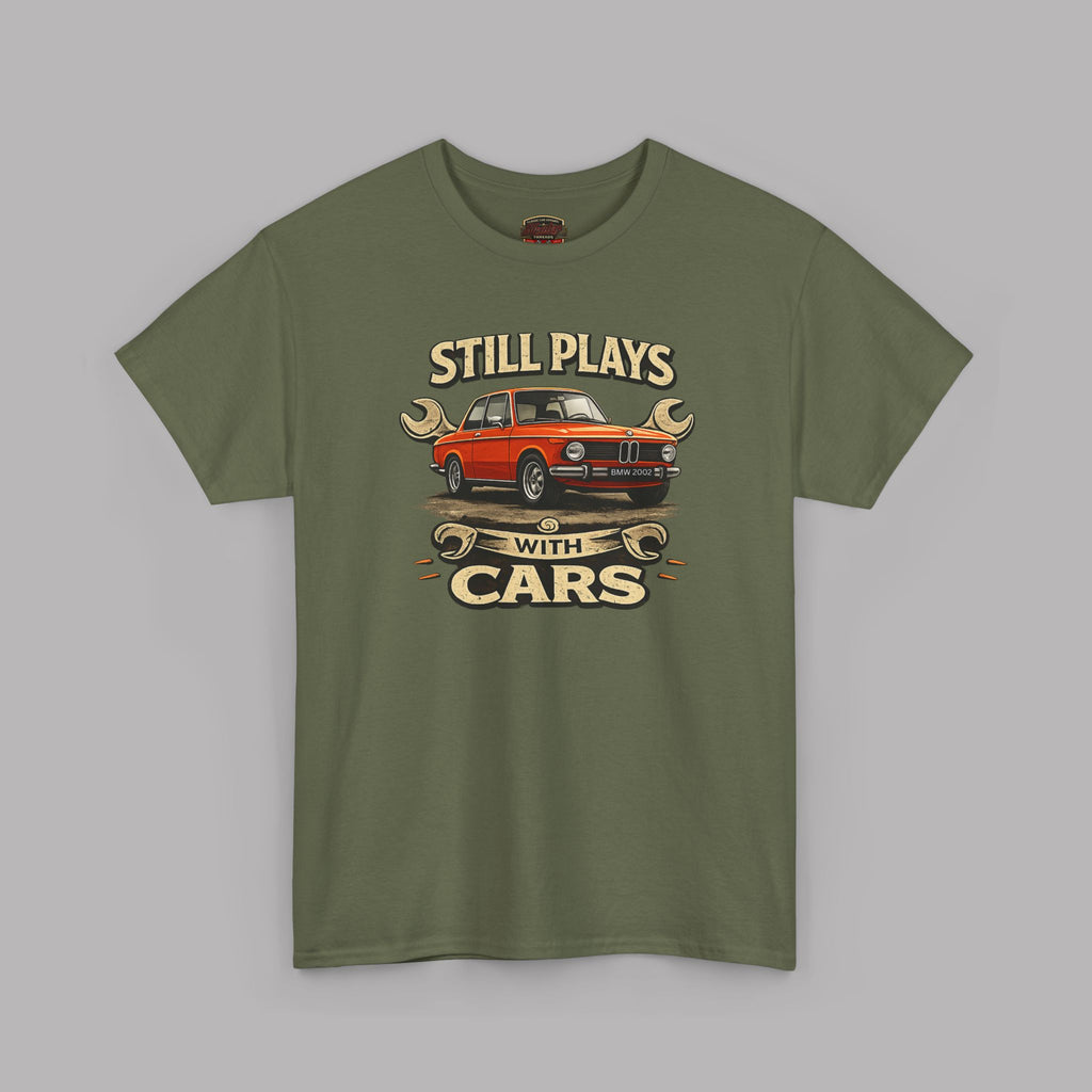 Still Plays With Cars T-Shirt — Vintage Car Lover Tee