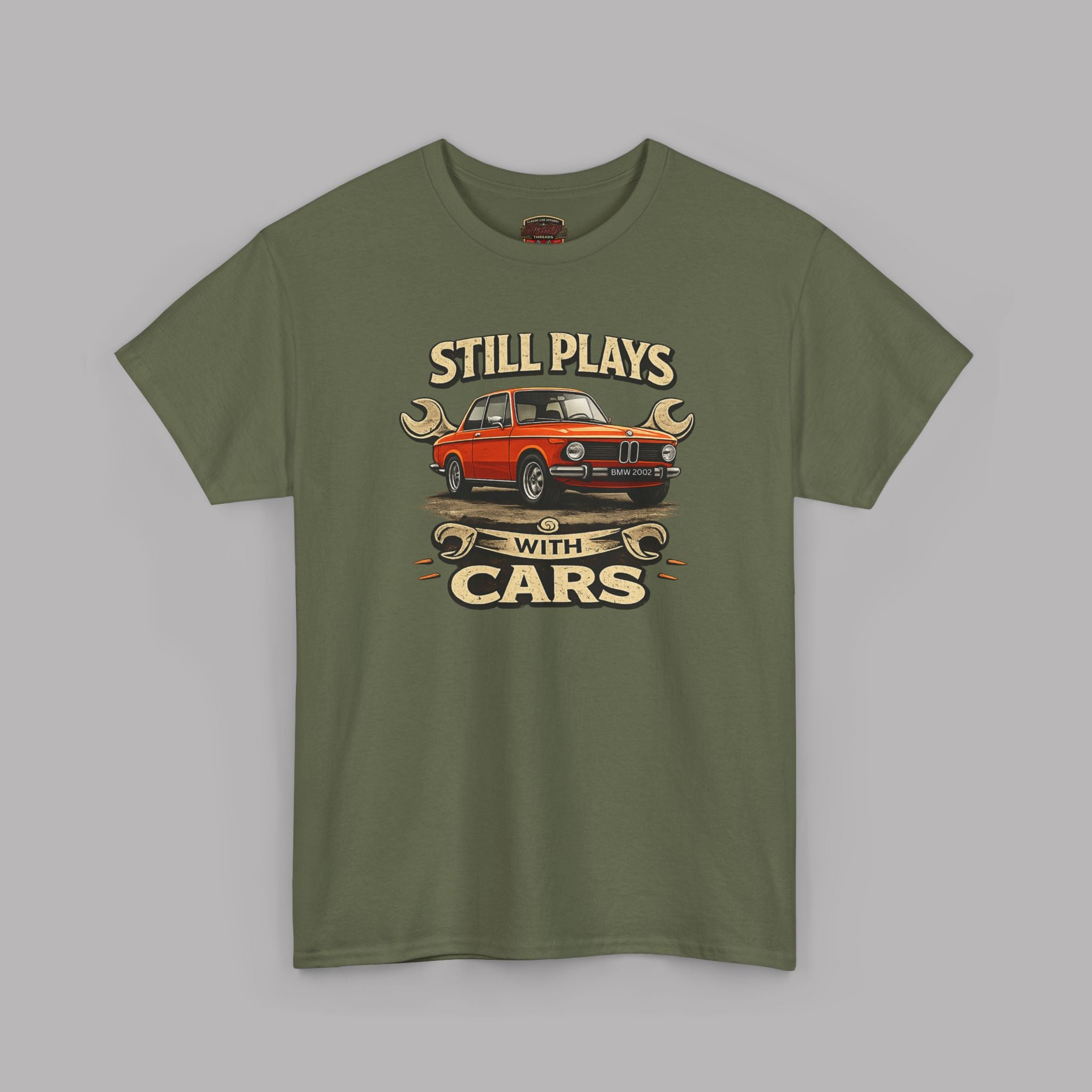 Still Plays With Cars T-Shirt — Vintage Car Lover Tee