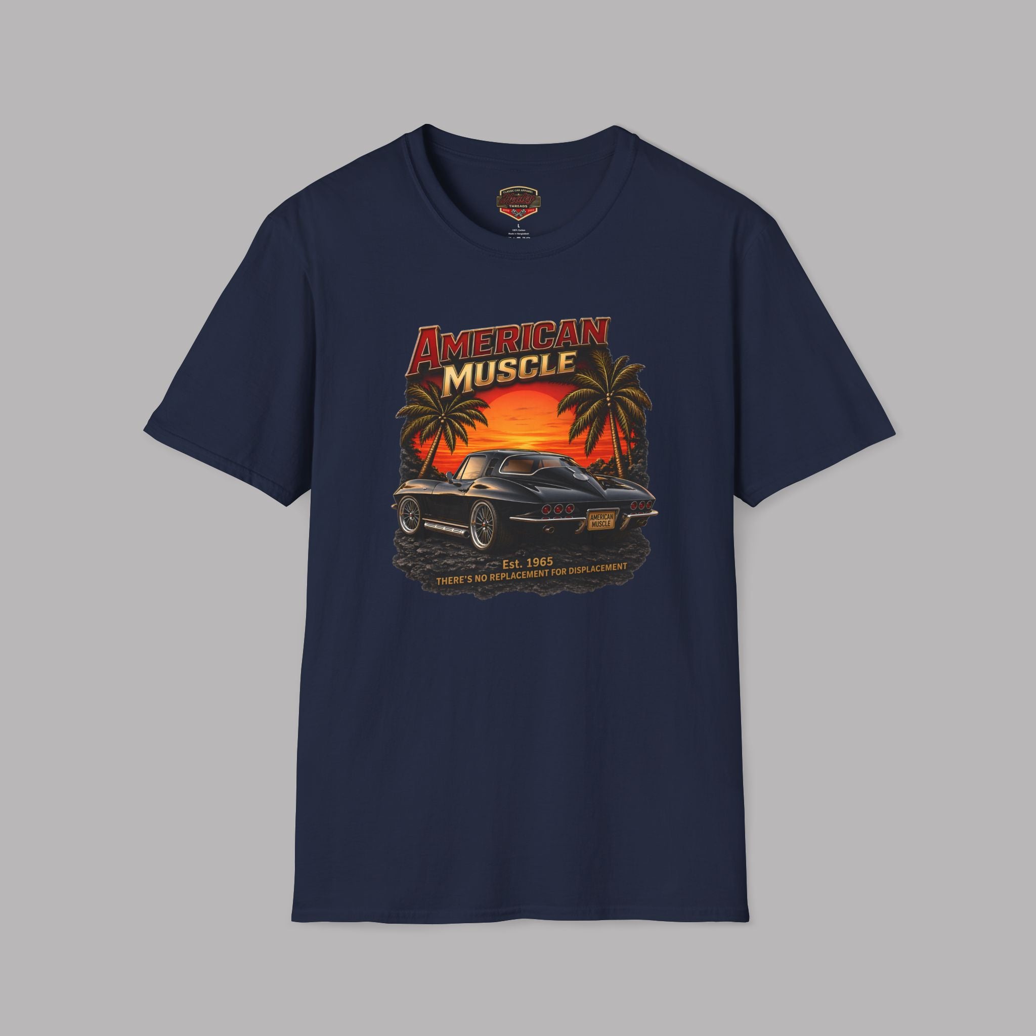 American Muscle T‑Shirt | Vintage Sunset Classic Car Tee