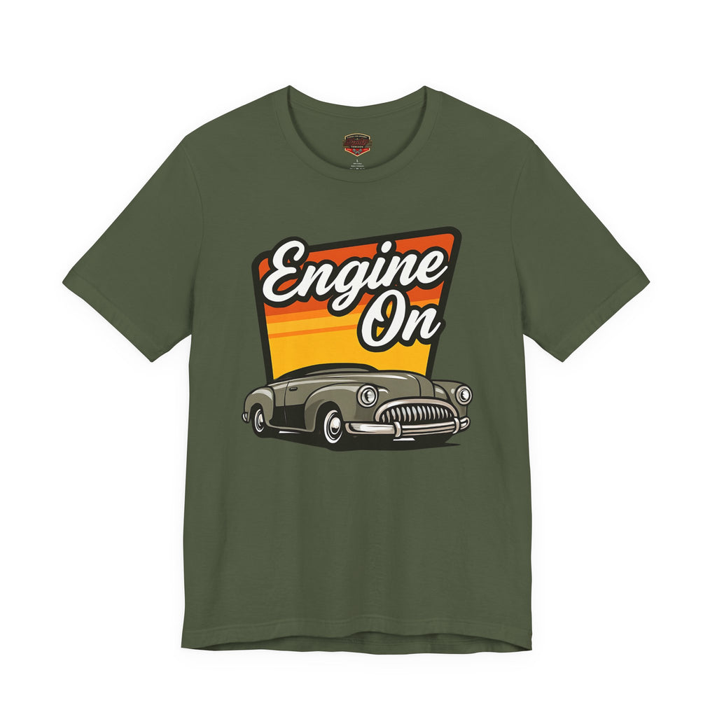 Engine On Vintage Car T-Shirt - Retro Classic Auto Tee