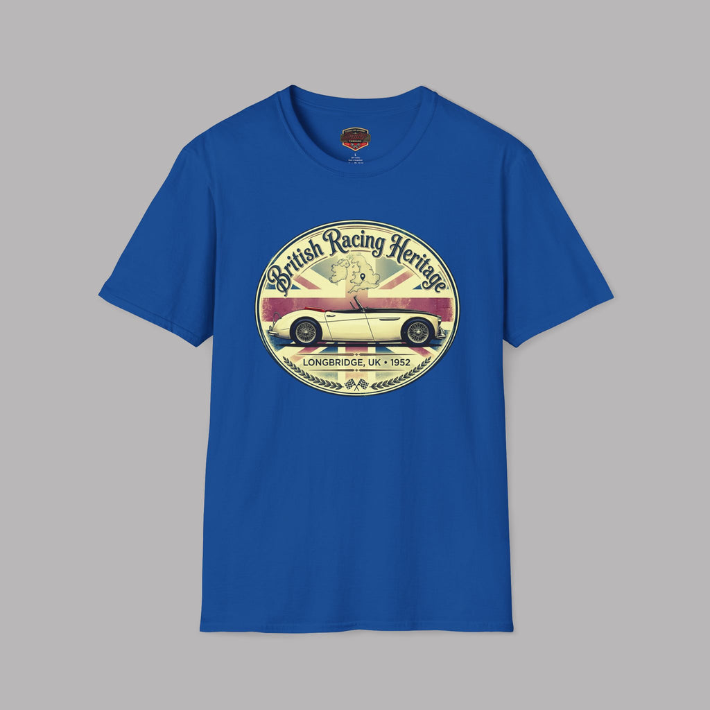British Racing Heritage Badge Tee | Vintage Roadster Gift