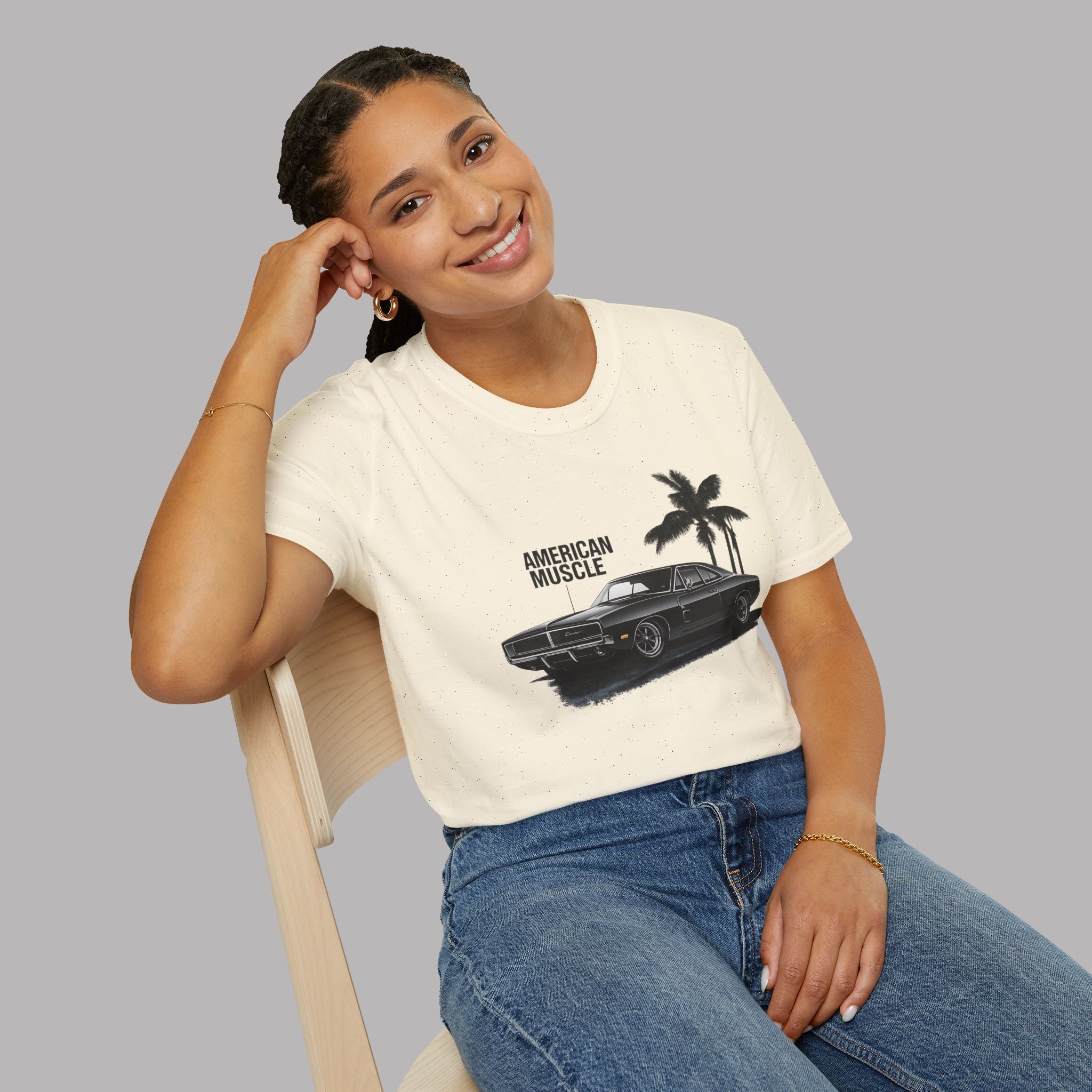 American Muscle Car T-Shirt - Retro Dodge Charger Tee